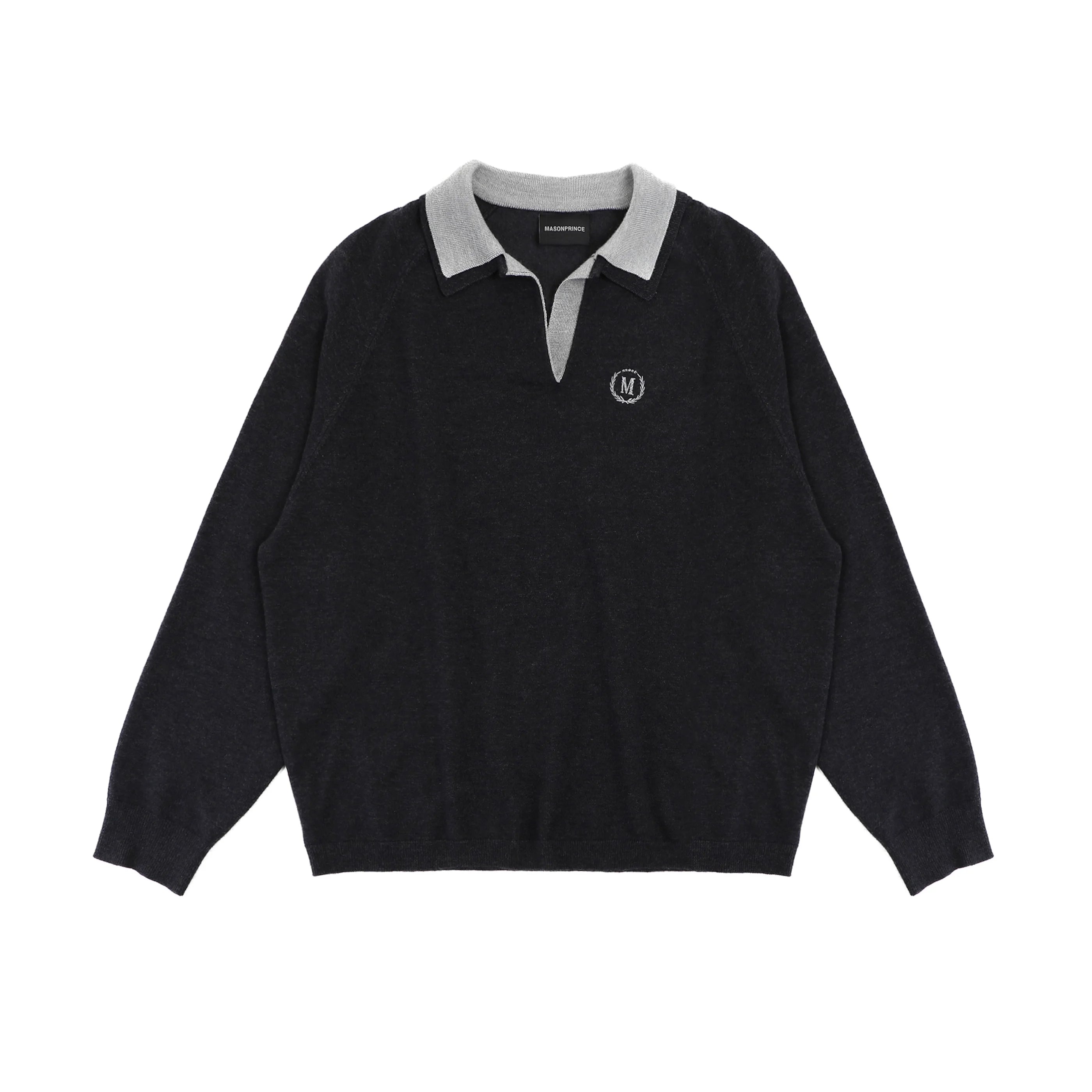 MASONPRINCE Men's Retro Knit Polo Sweater