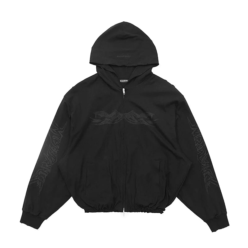 MASONPRINCE Vintage Hand-Painted Zip-Up Hoodie – Year of the Snake Edition