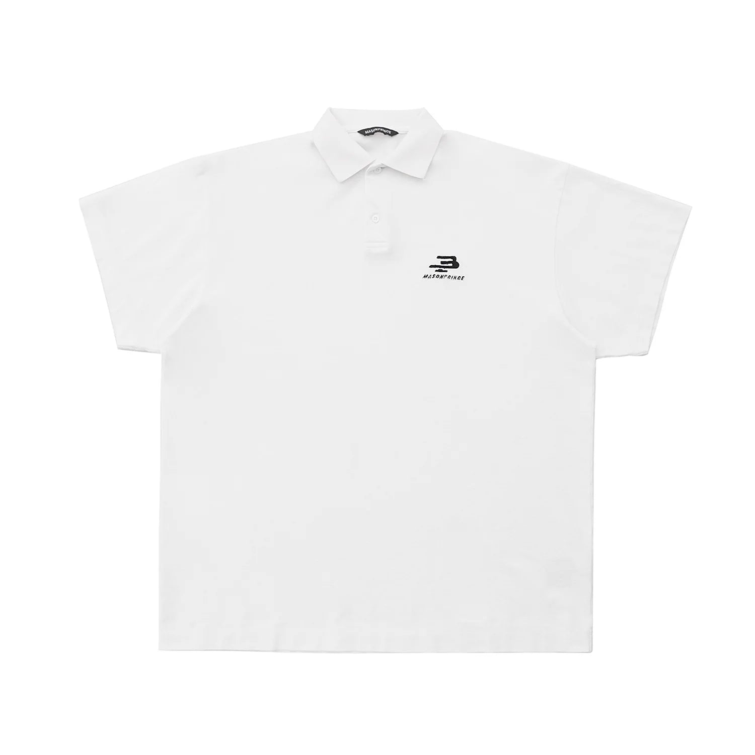 MASONPRINCE Vintage Distressed Embroidered Polo Shirt - Short Sleeve