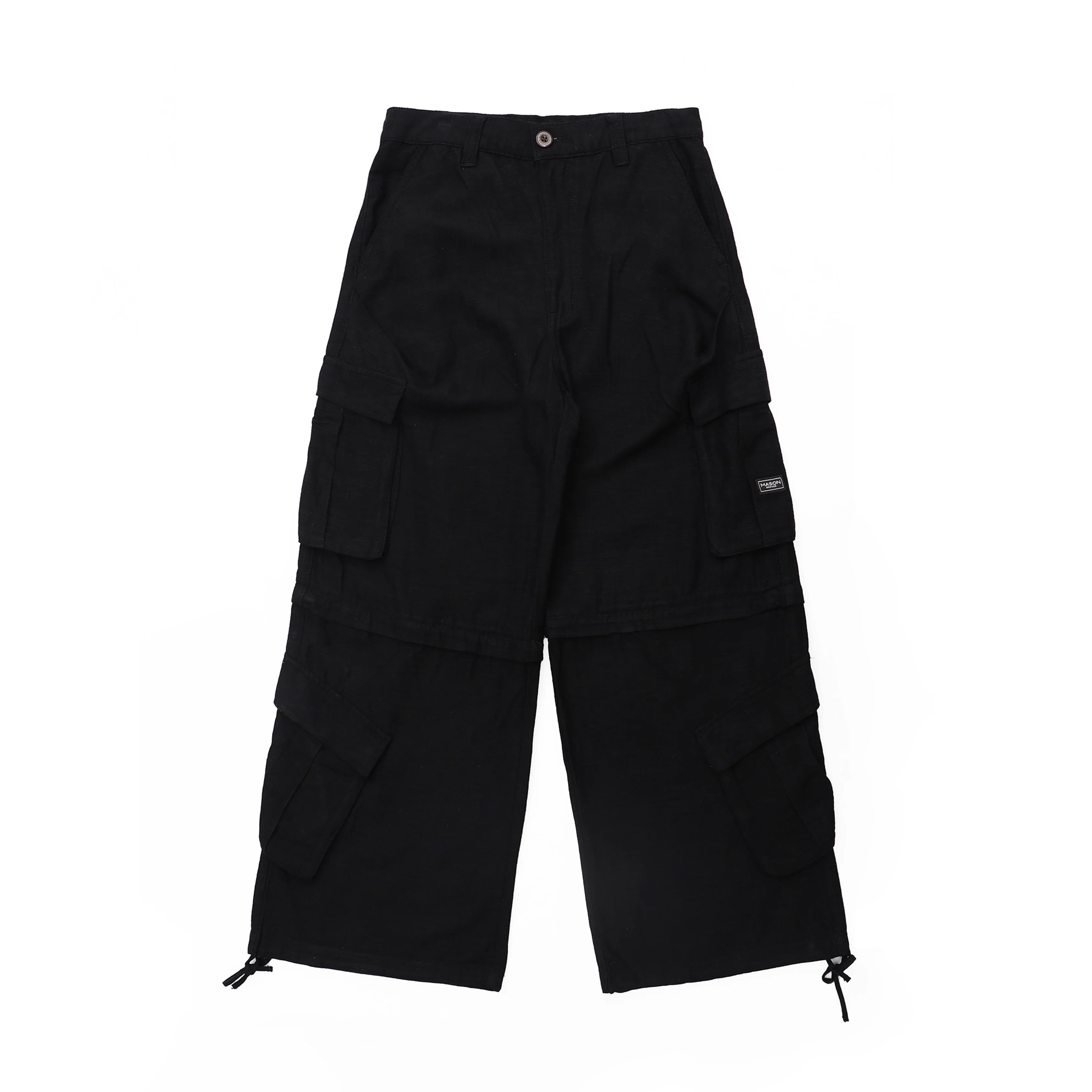 MASONPRINCE Cotton-Linen Convertible Utility Cargo Pants