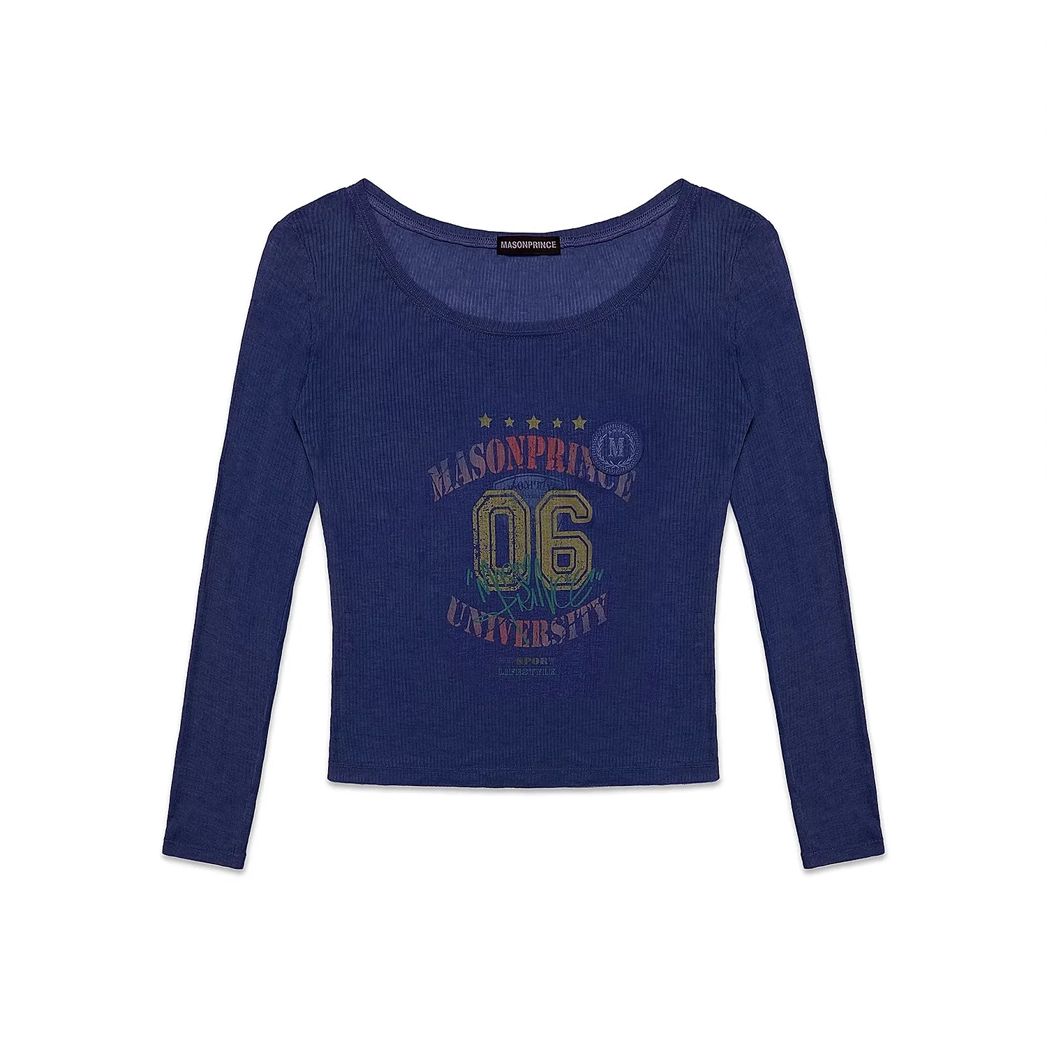 MASONPRINCE Relaxed Vintage Graphic Long Sleeve T-Shirt