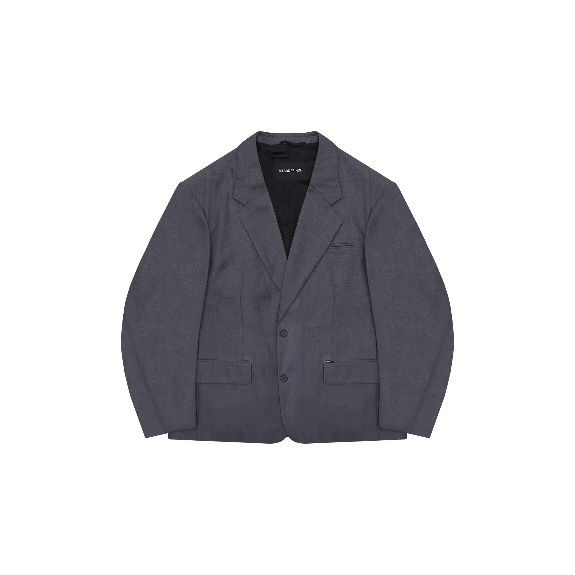 MASONPRINCE Smoky Gray Arc-Cut Structured Suit