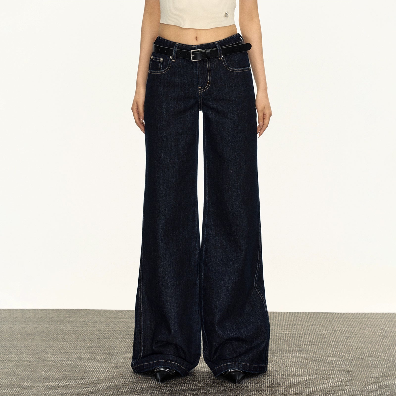 Ariseism Vintage Wide-Legged Jeans for Women