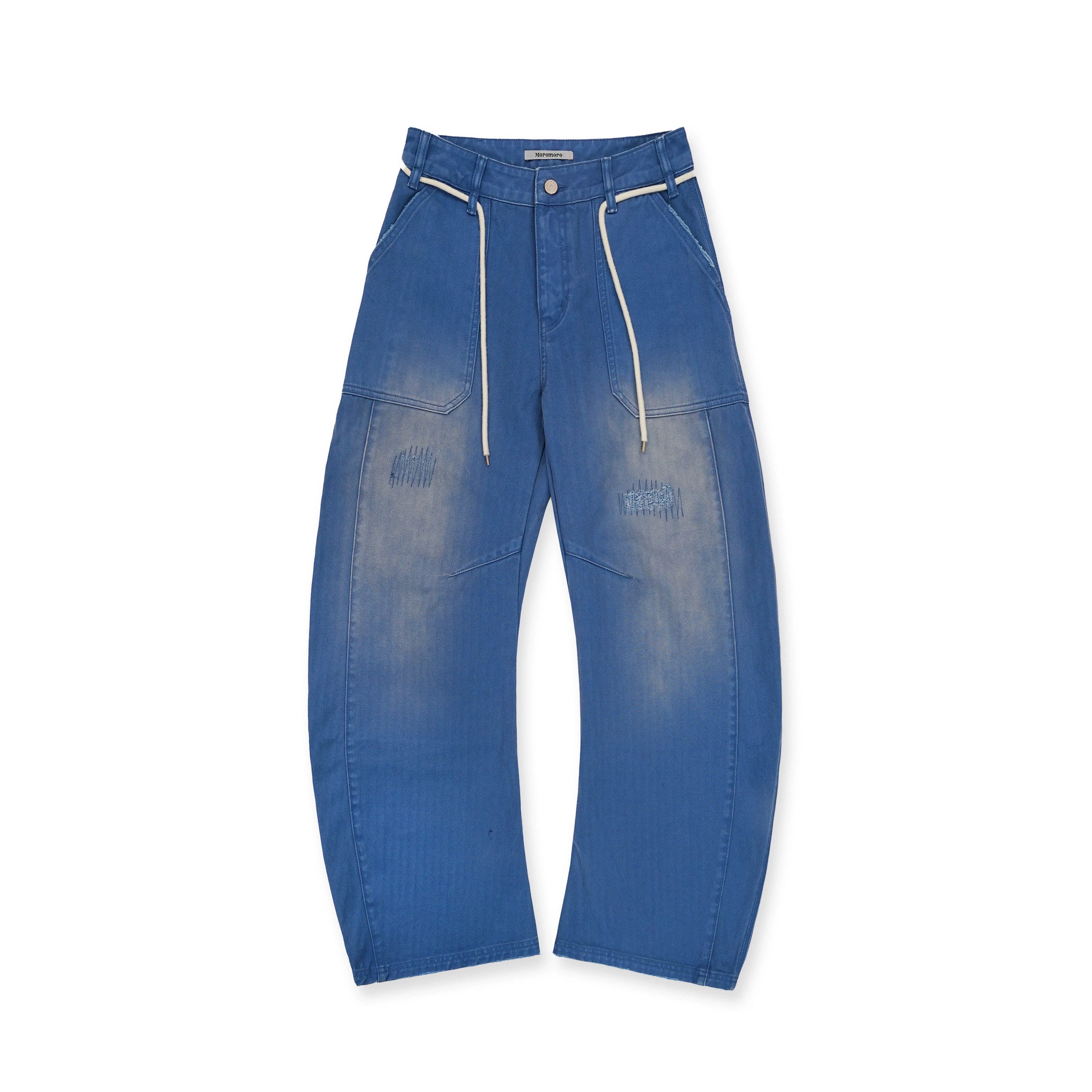 MoroMoro Vintage Wide Leg Denim Pants for Women