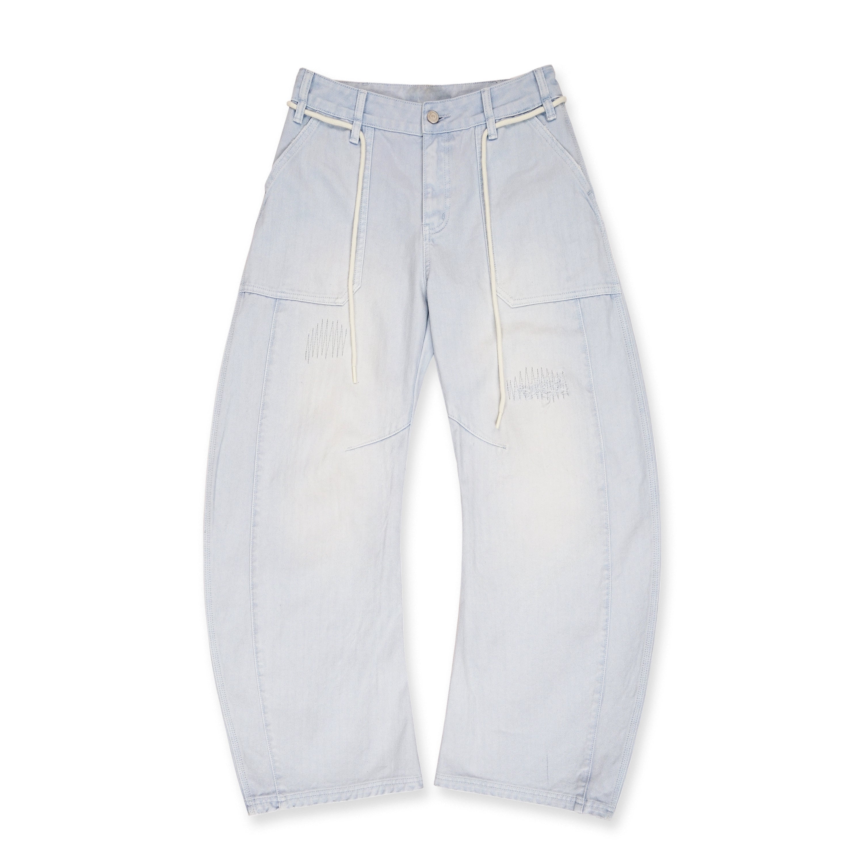 MoroMoro Retro Wide-Leg Pants with Detachable Waist Rope