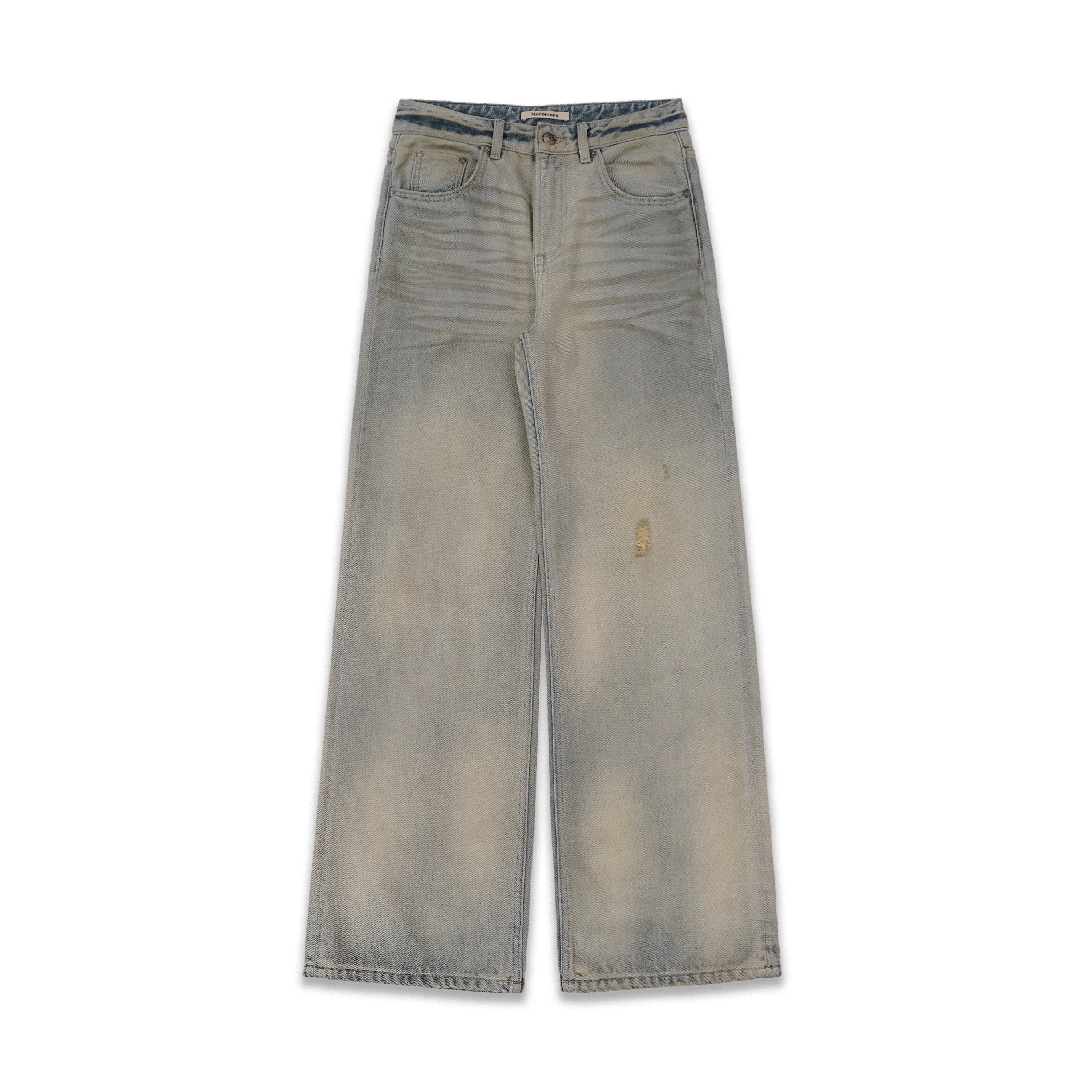 MoroMoro Vintage High-Waisted Wide-Leg Denim Pants