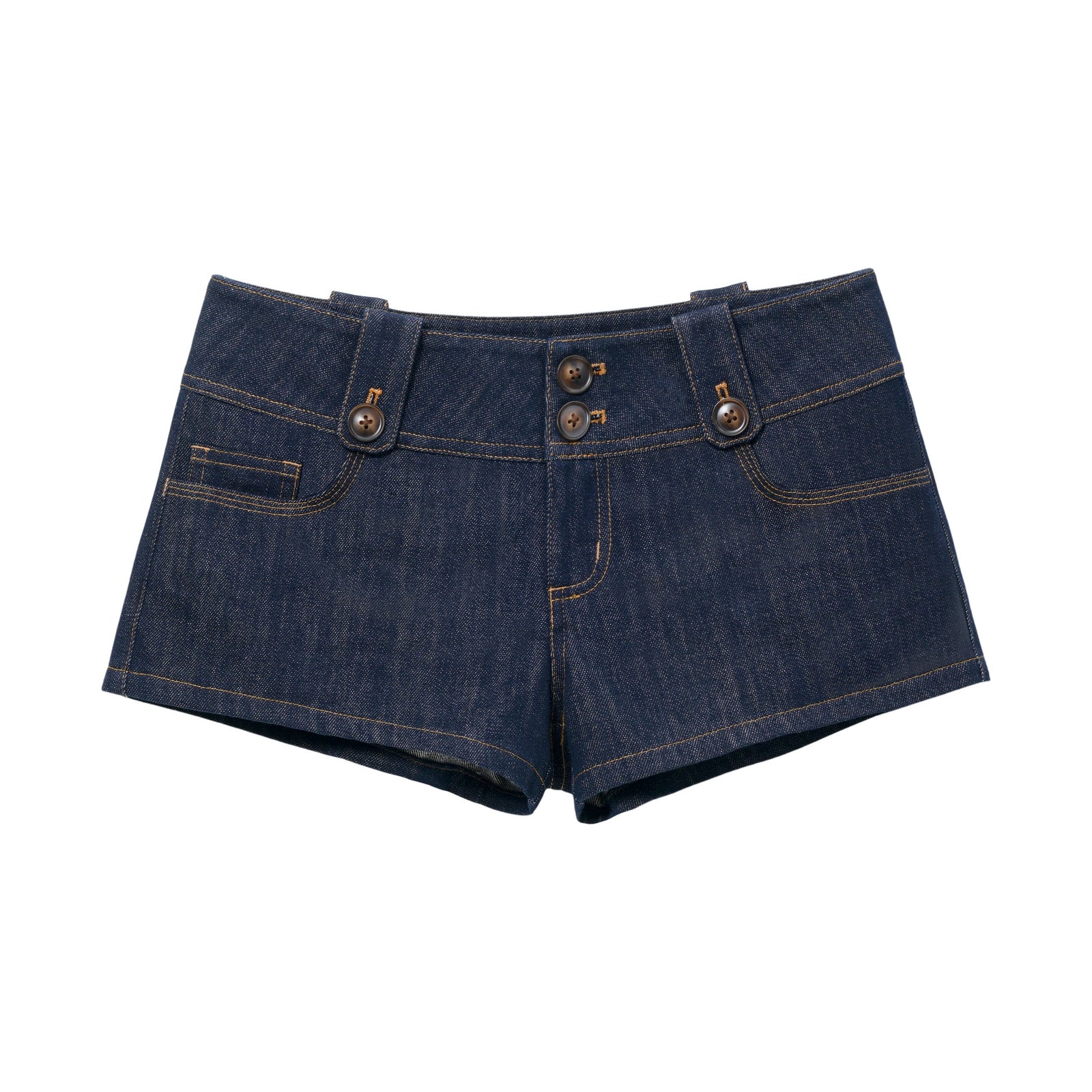Puki Puki Retro Low Waist Denim Shorts