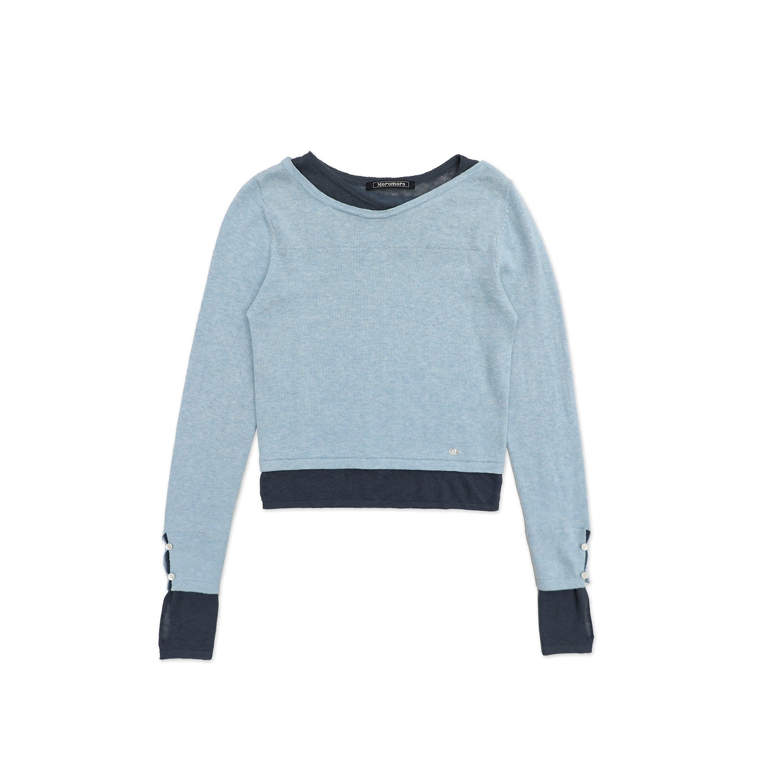 MoroMoro Asymmetric Color Clash Sweater