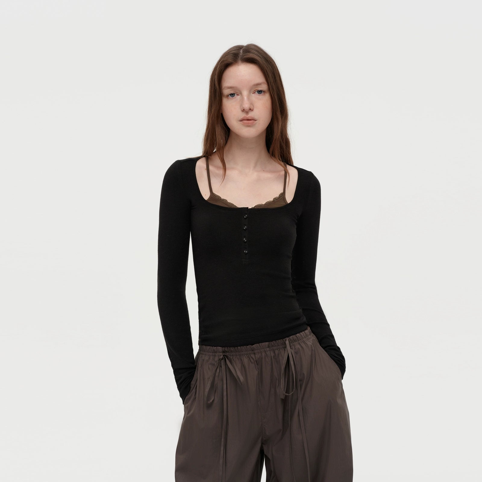 Puki Puki Original Slimming Top with Lace Detail