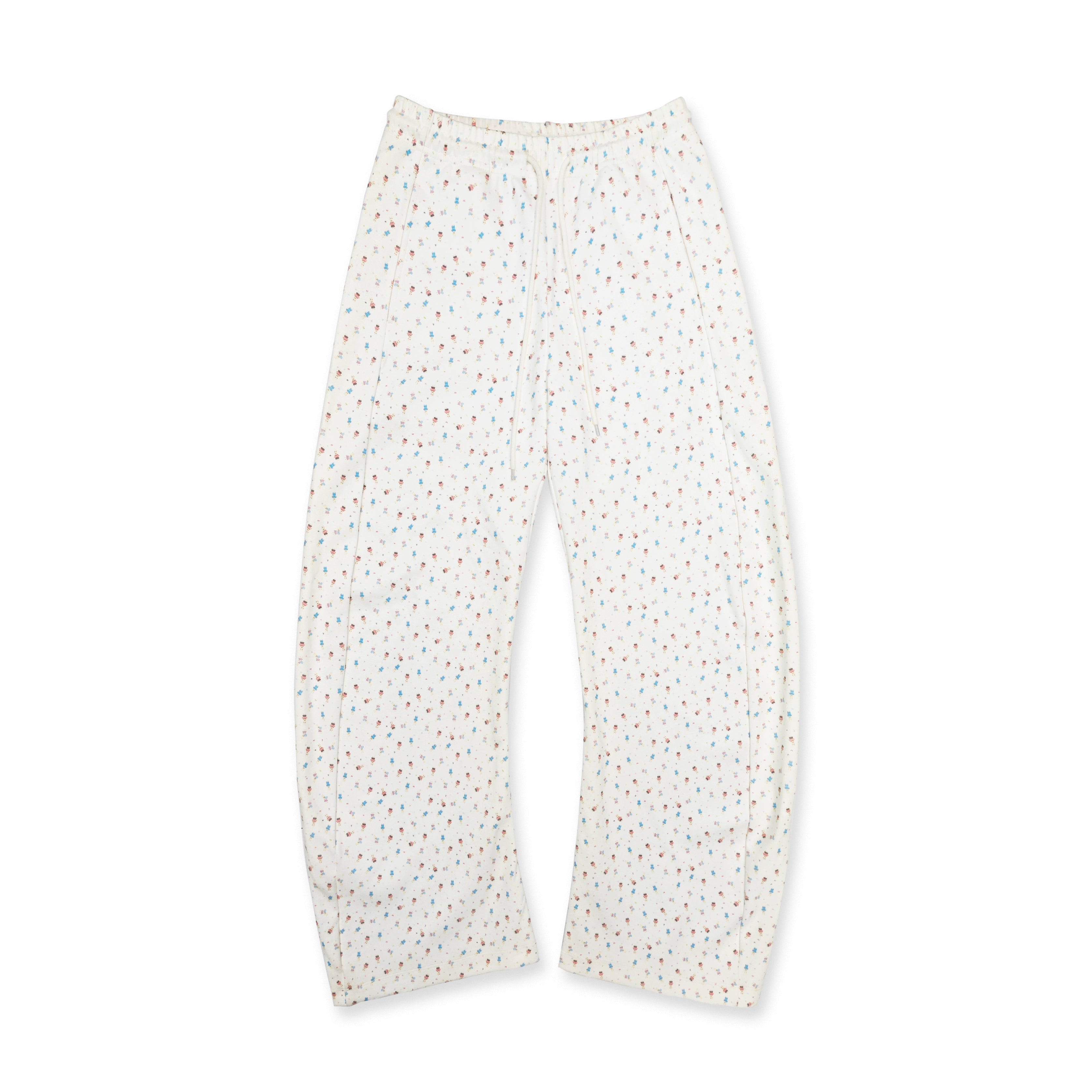 MoroMoro Retro Cute Rabbit Floral Casual Pants for Women