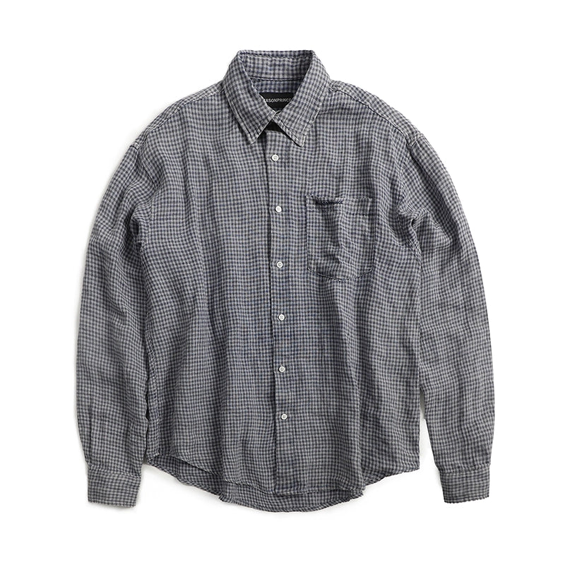 Mason Prince Vintage 100% Linen Pinstripe Shirt