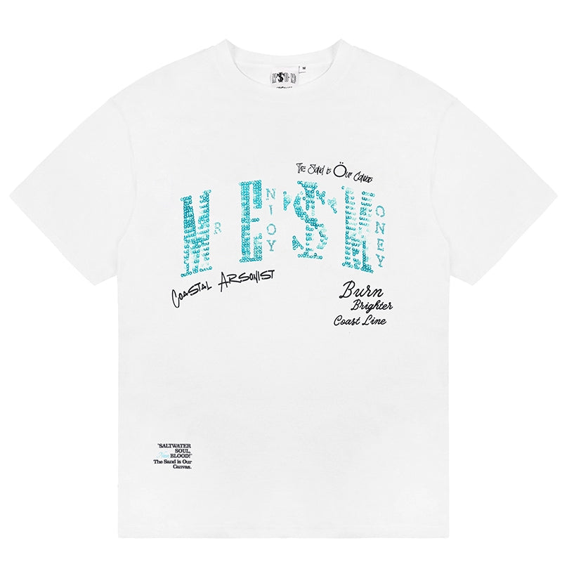 MEDM × STK Beaded Embroidery T-Shirt for Women - Summer 2025 Collection