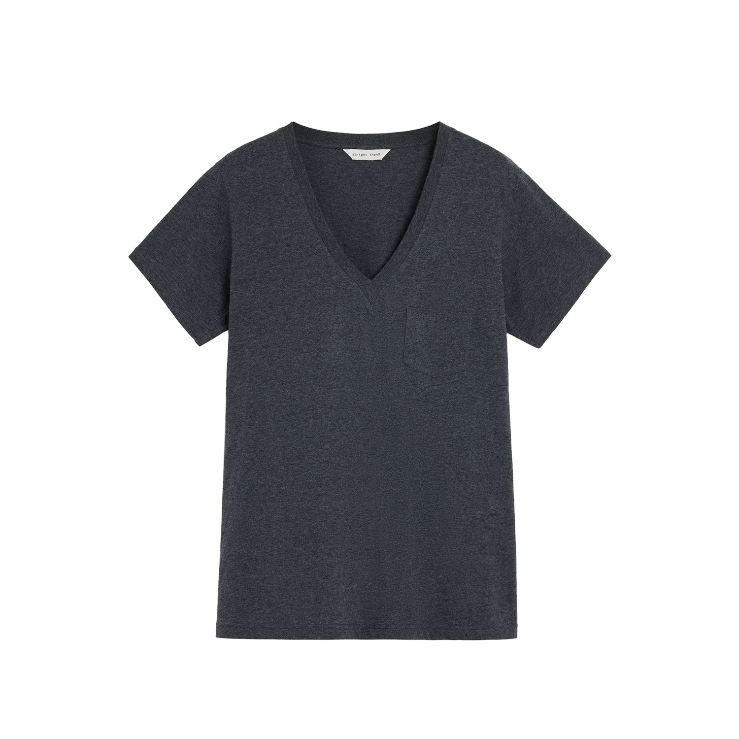 Alright Then Multicolor Loose Deep V-Neck T-Shirt