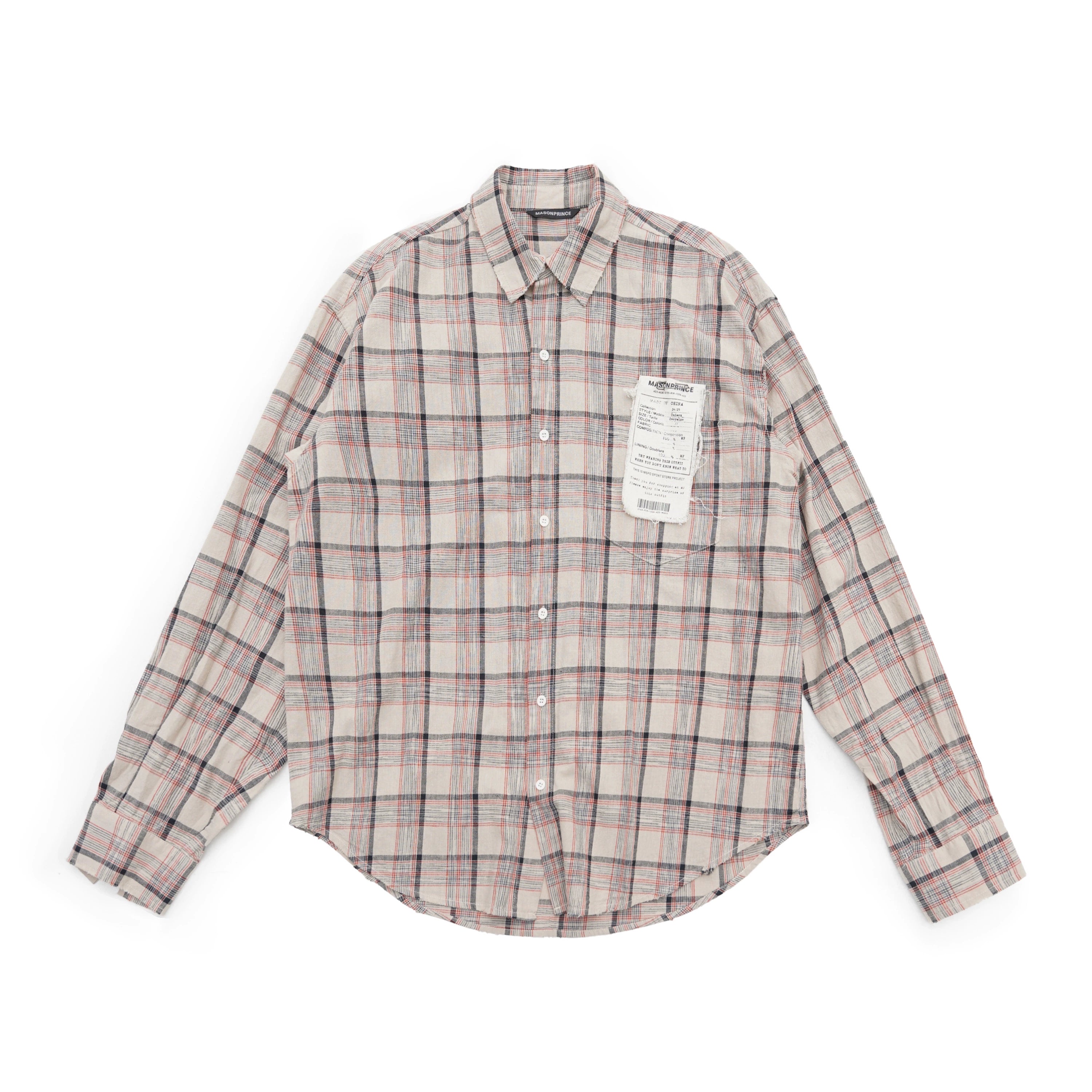 Mason Prince Custom Full Linen Heavy Wash Plaid Shirt