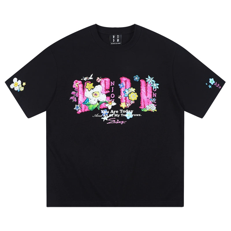 MEDM x NEWMASUS Floral 3D Graphic Tee for All