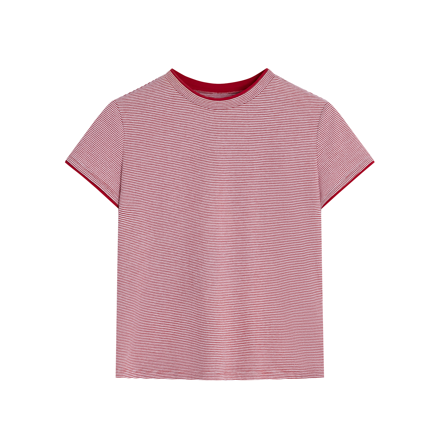 Alright Then Two-Tone Vintage Pinstripe T-Shirt in Red and Blue
