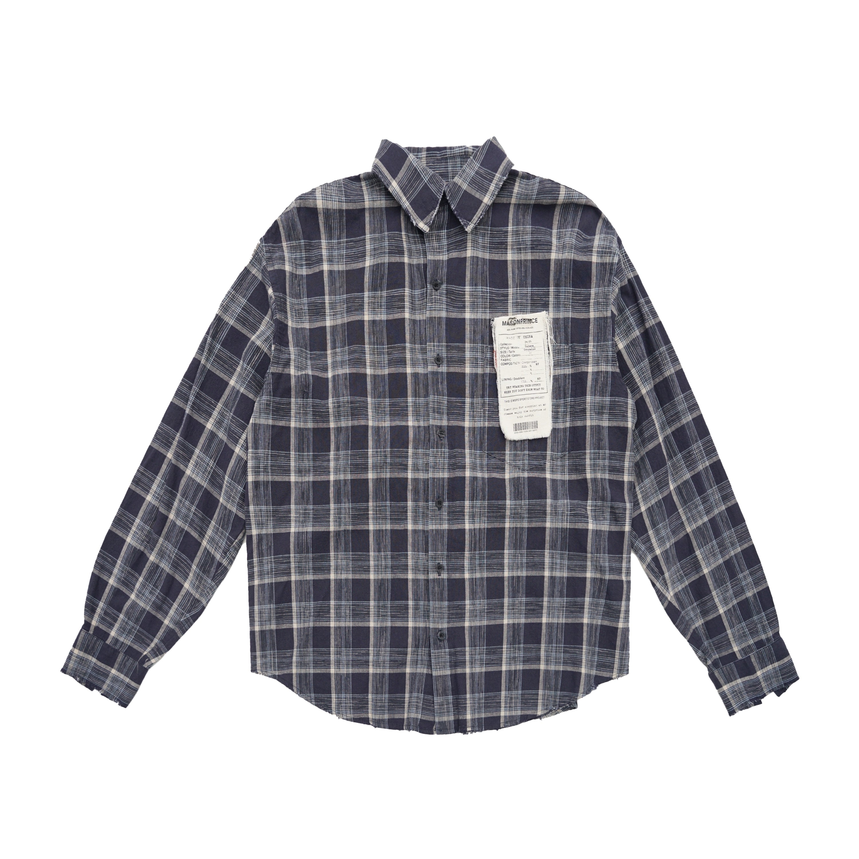 Mason Prince Custom Full Linen Heavy Wash Plaid Shirt