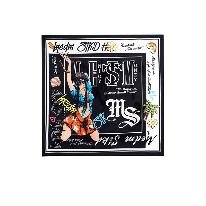 MEDM Co-Branded Summer Scarf - Versatile Hip-Hop Style