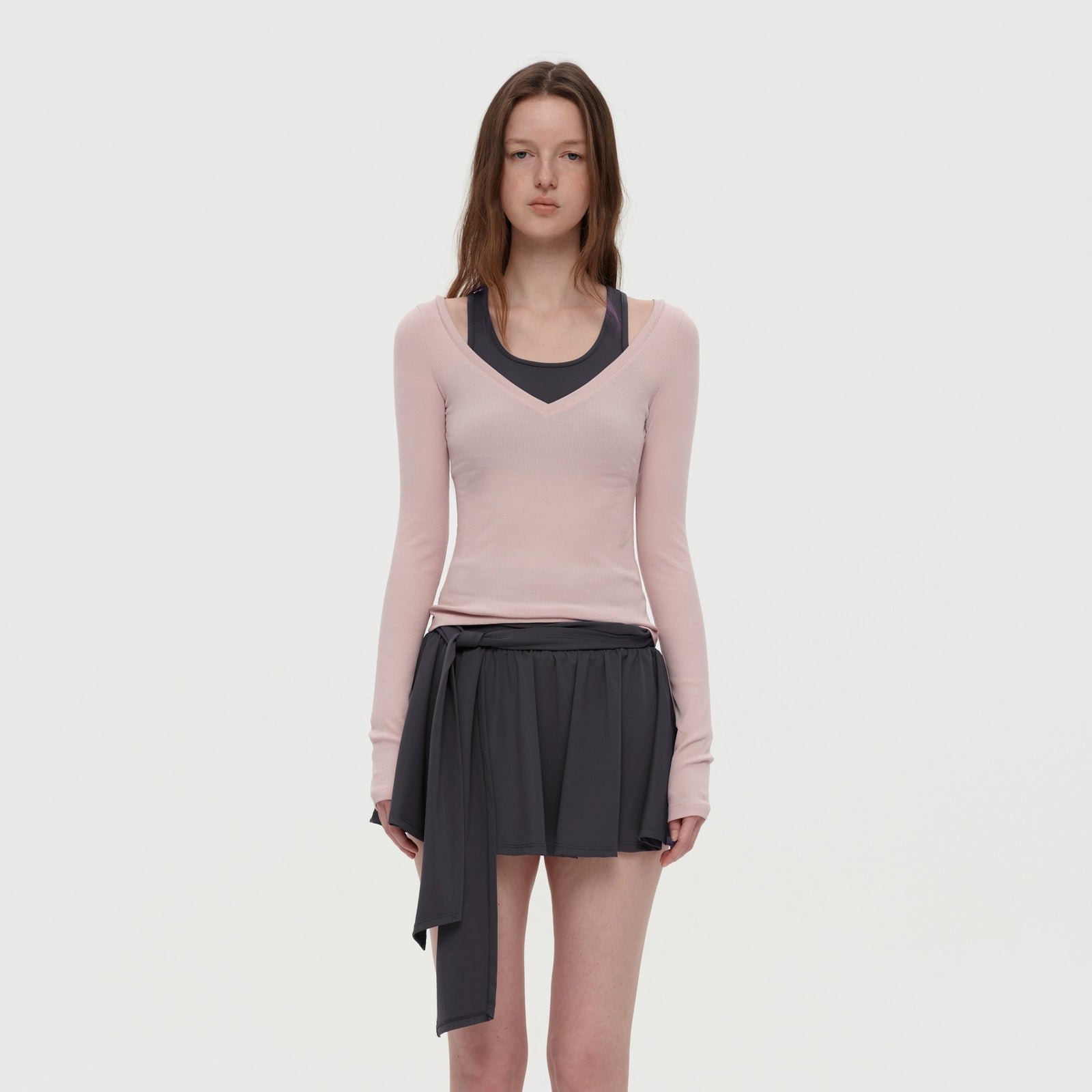 Puki Puki Ballet Style Two-Piece Suit with Bow Tie
