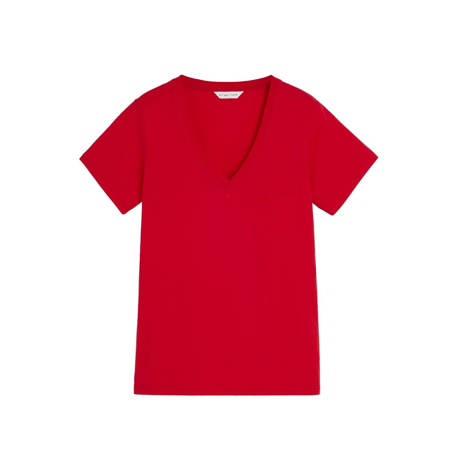 Alright Then Multicolor Loose Deep V-Neck T-Shirt