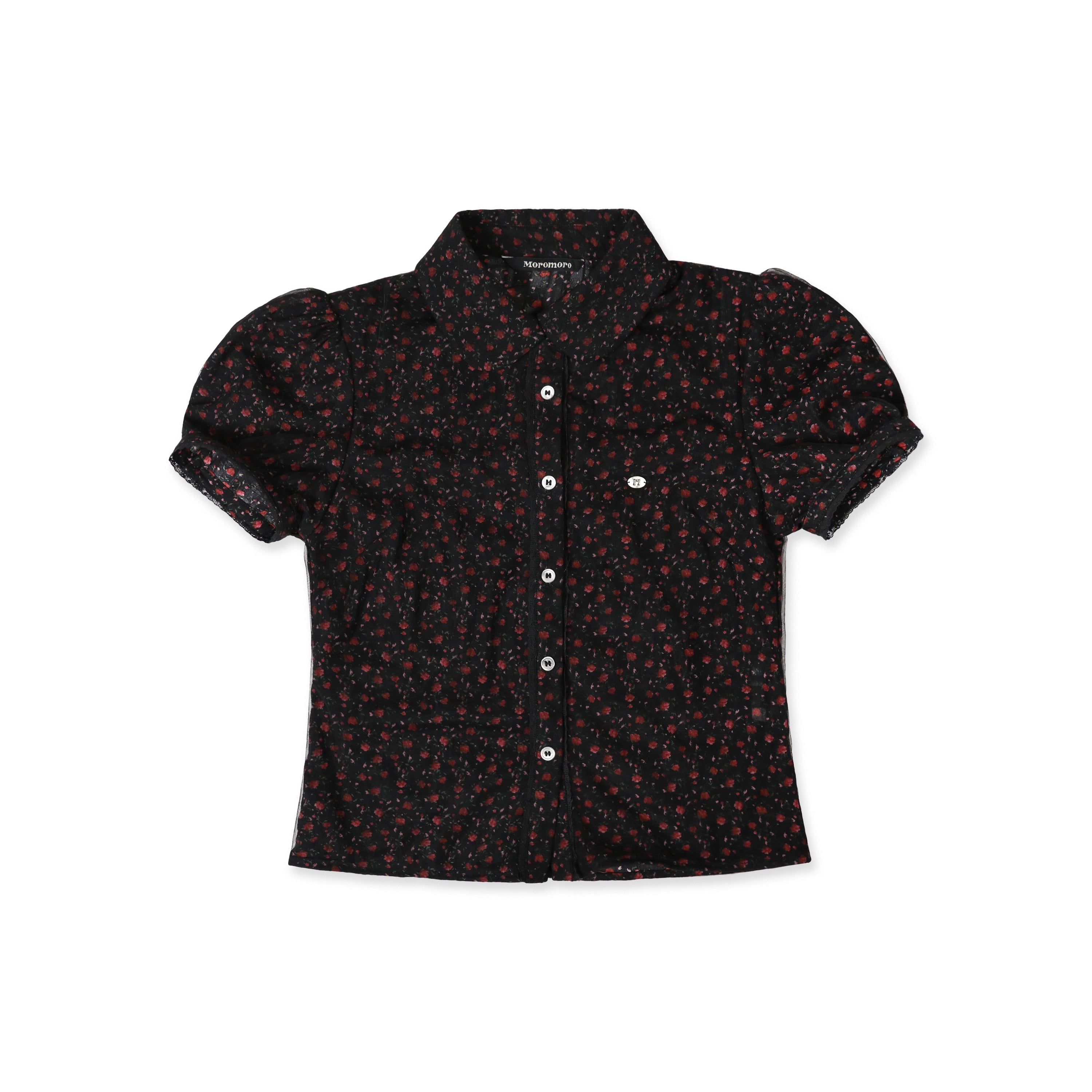 MoroMoro Vintage Floral Short-Sleeve Blouse