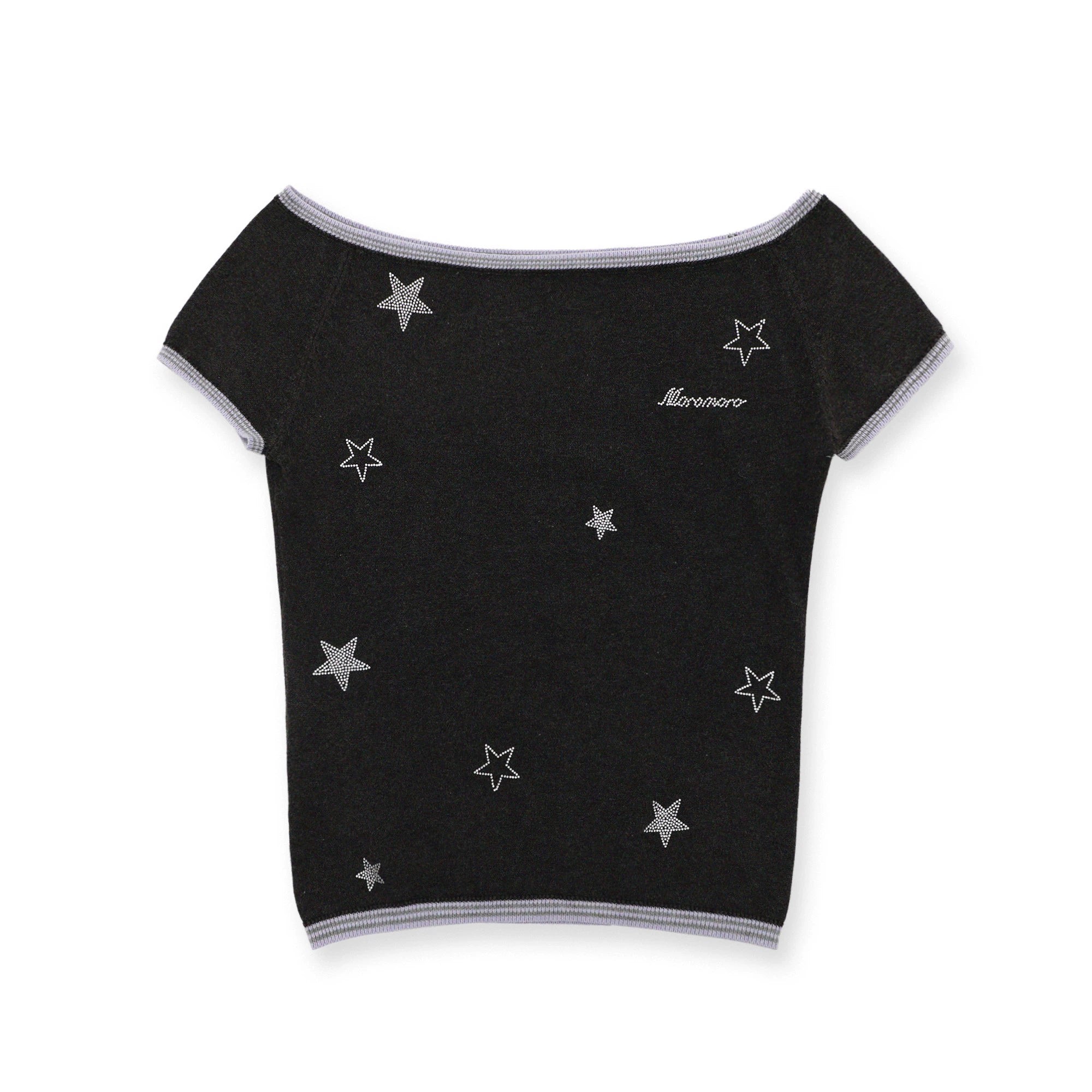 MoroMoro Stars Rhinestones Colorful Stripes Series Top for Women