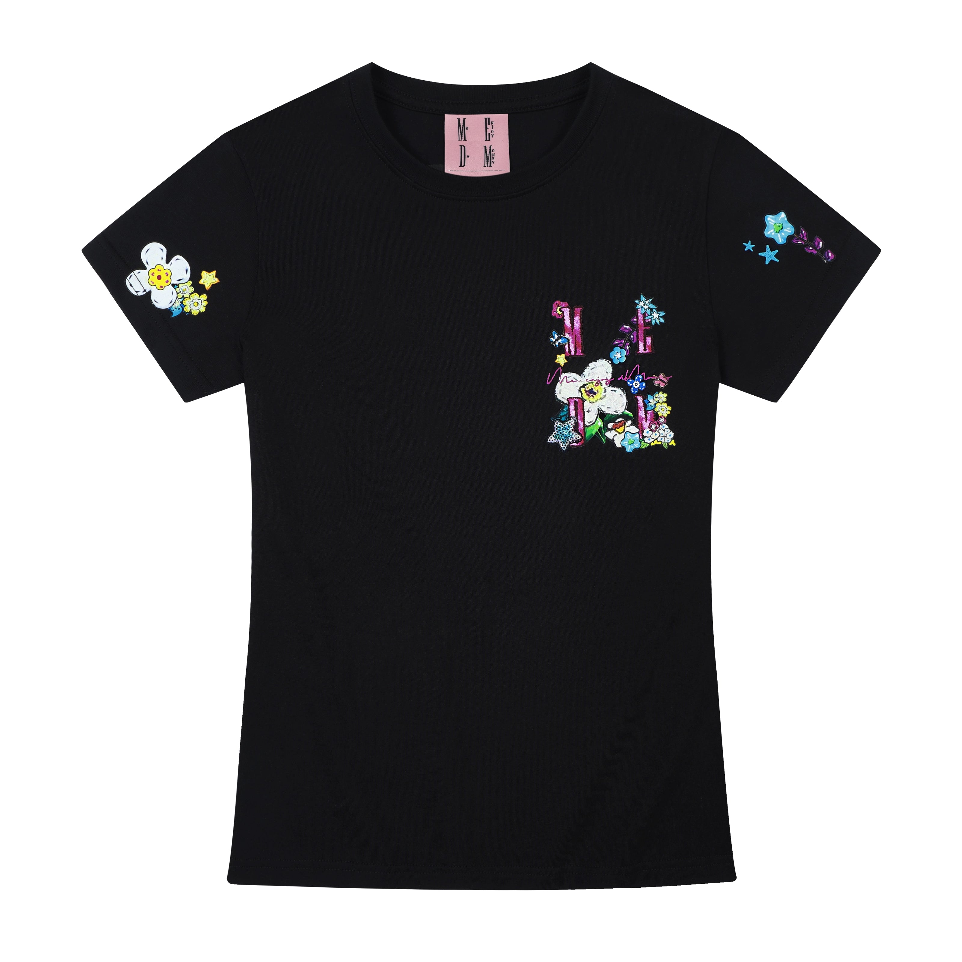 MEDM x NEWMASUS Women's 3D Floral Graphic Tee