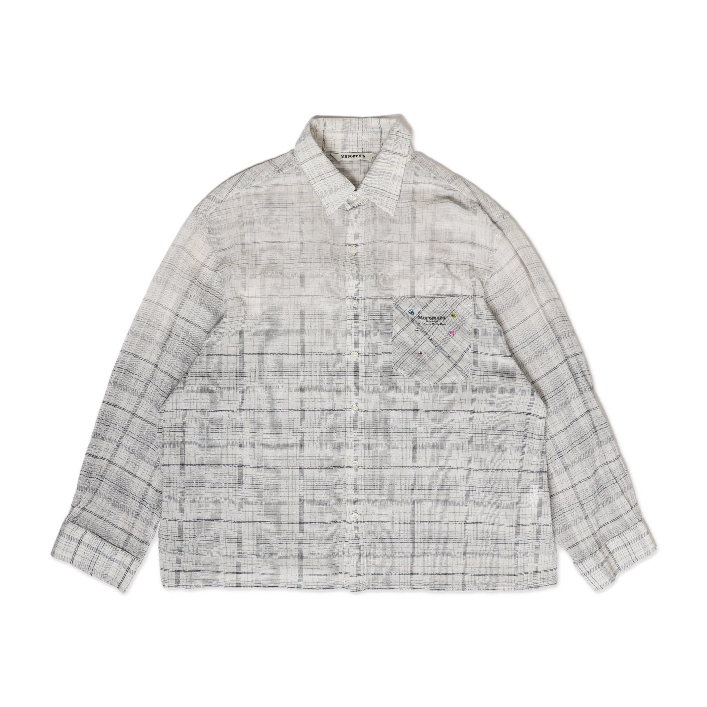 MoroMoro Gradient Plaid Oversized Shirt