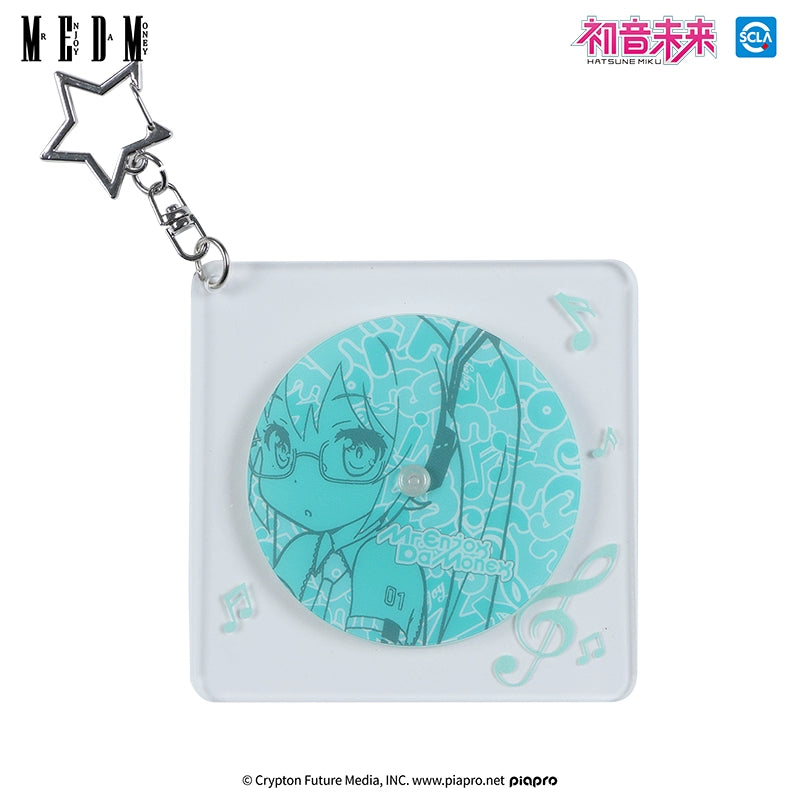 MEDM MEDMx Hatsune Miku co-branded series of peripheral record-shaped acrylic keychain decorative pendant decorations