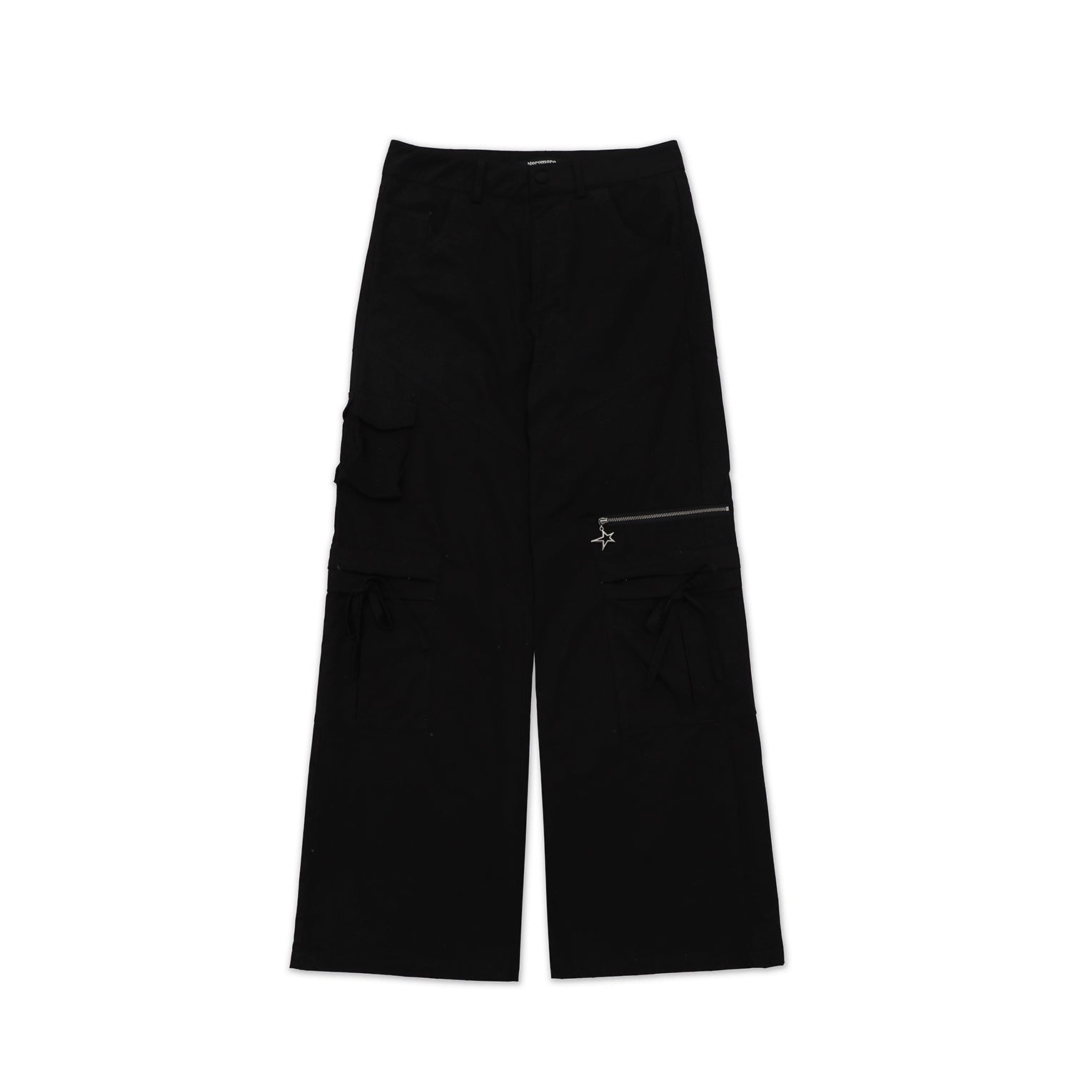 MoroMoro Casual Bow Tie Multi-Pockets Long Pants