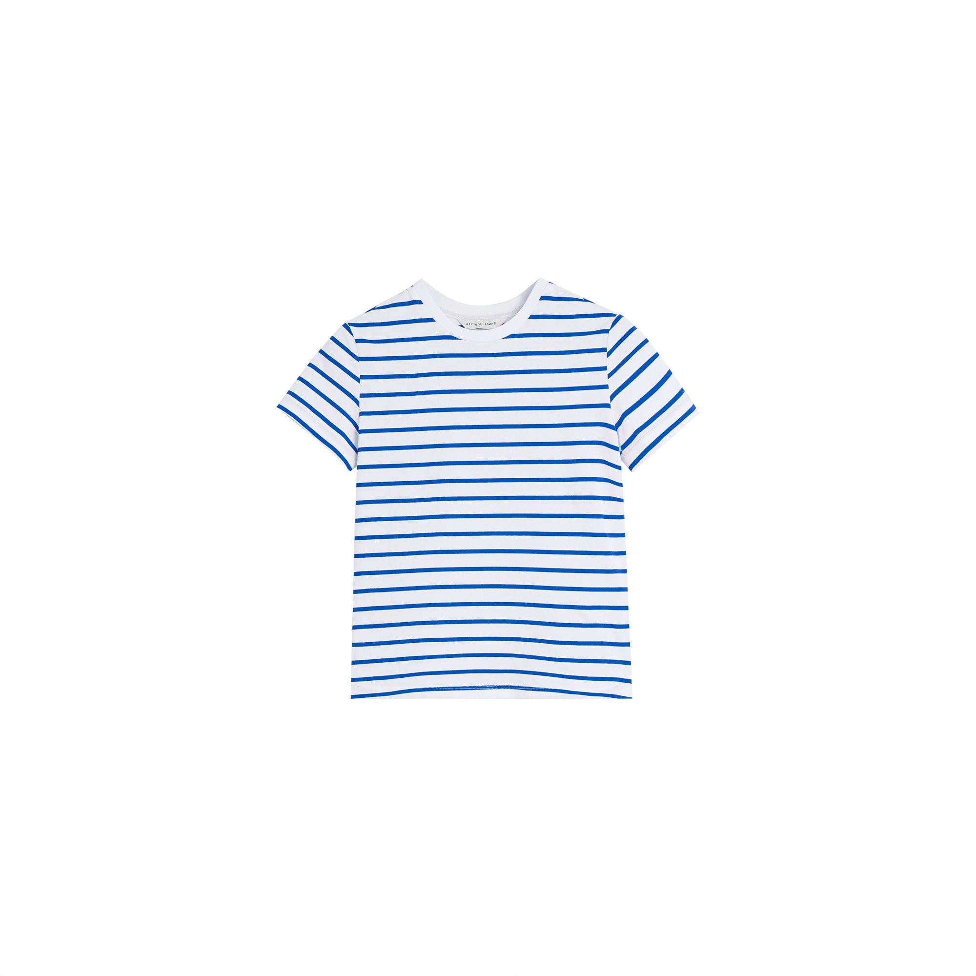 Alright Then Classic Cotton Striped T-Shirt in Multiple Colors