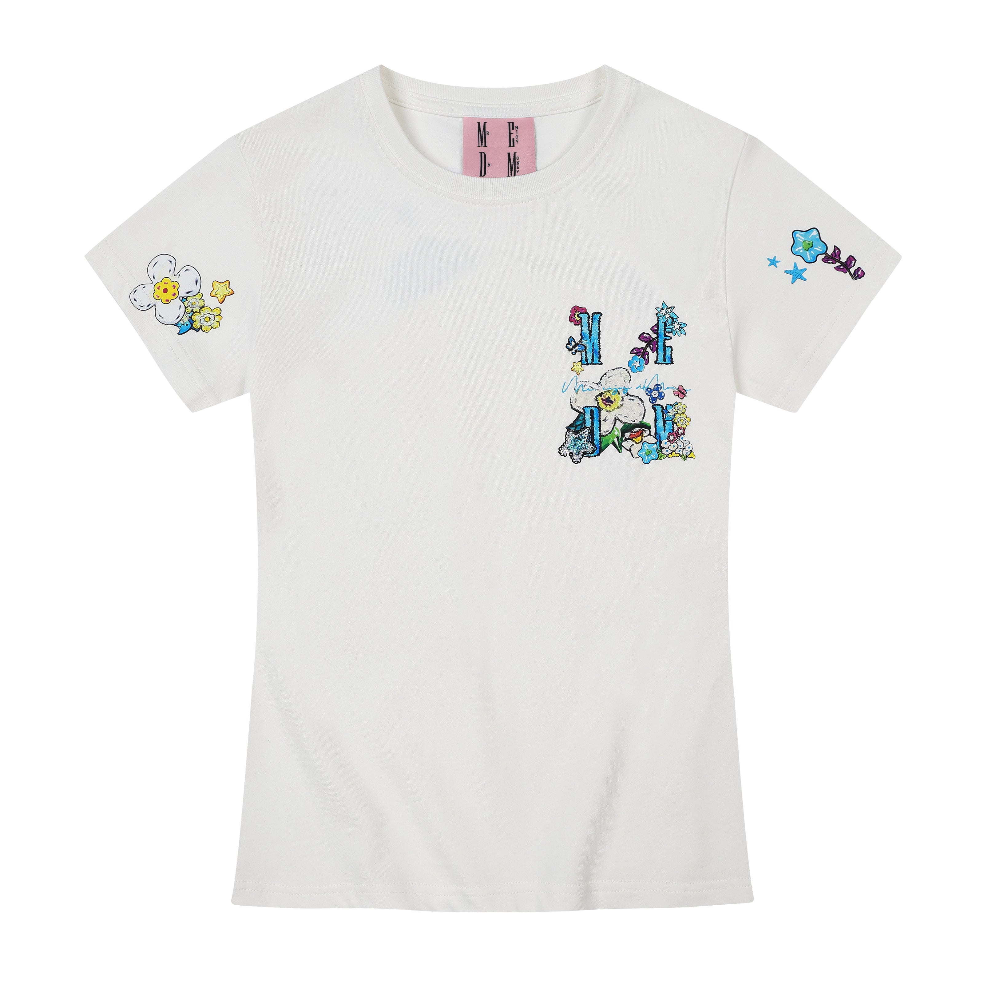 MEDM x NEWMASUS Women's 3D Floral Graphic Tee