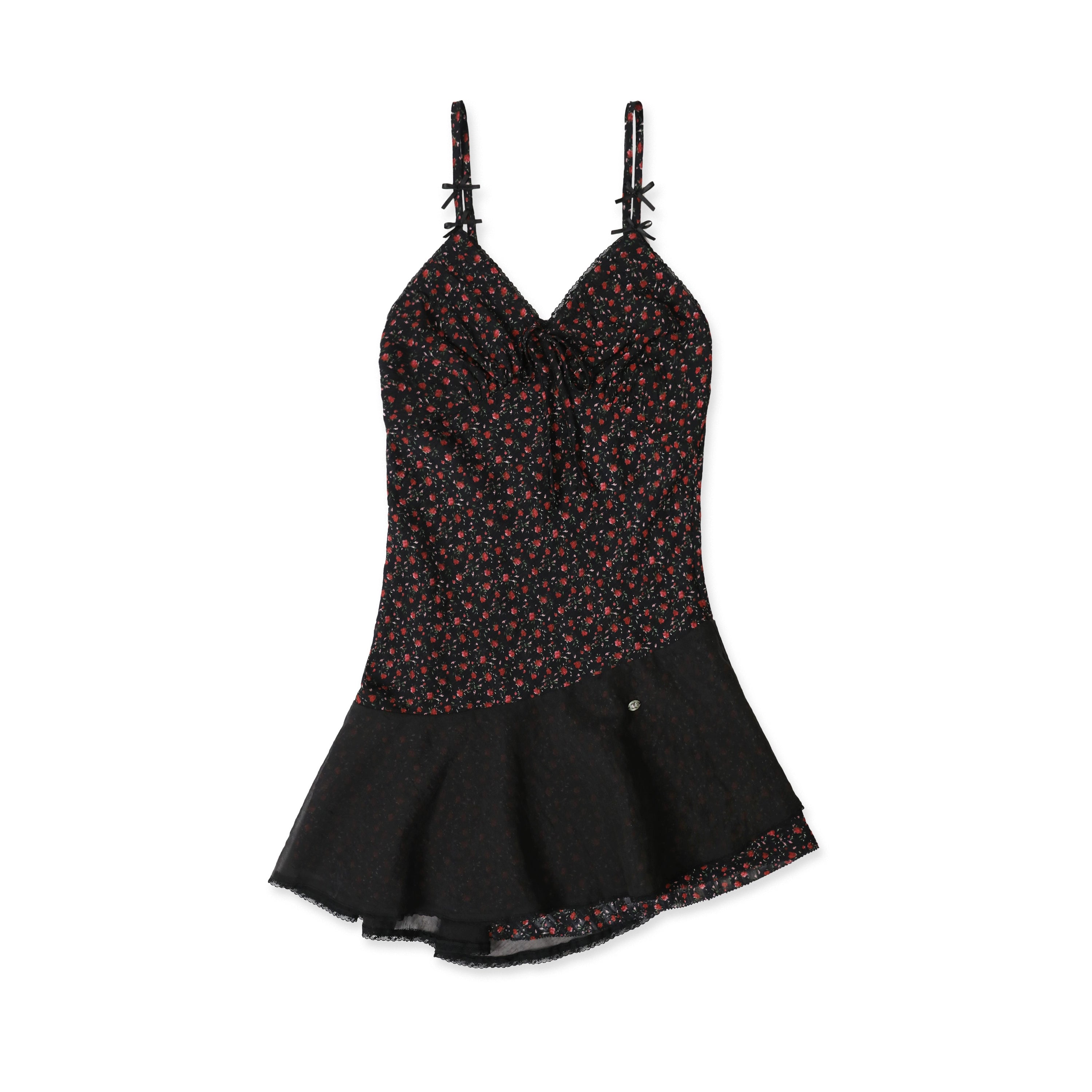 MoroMoro Floral Bow-Detail Summer Dress with Lace Edge