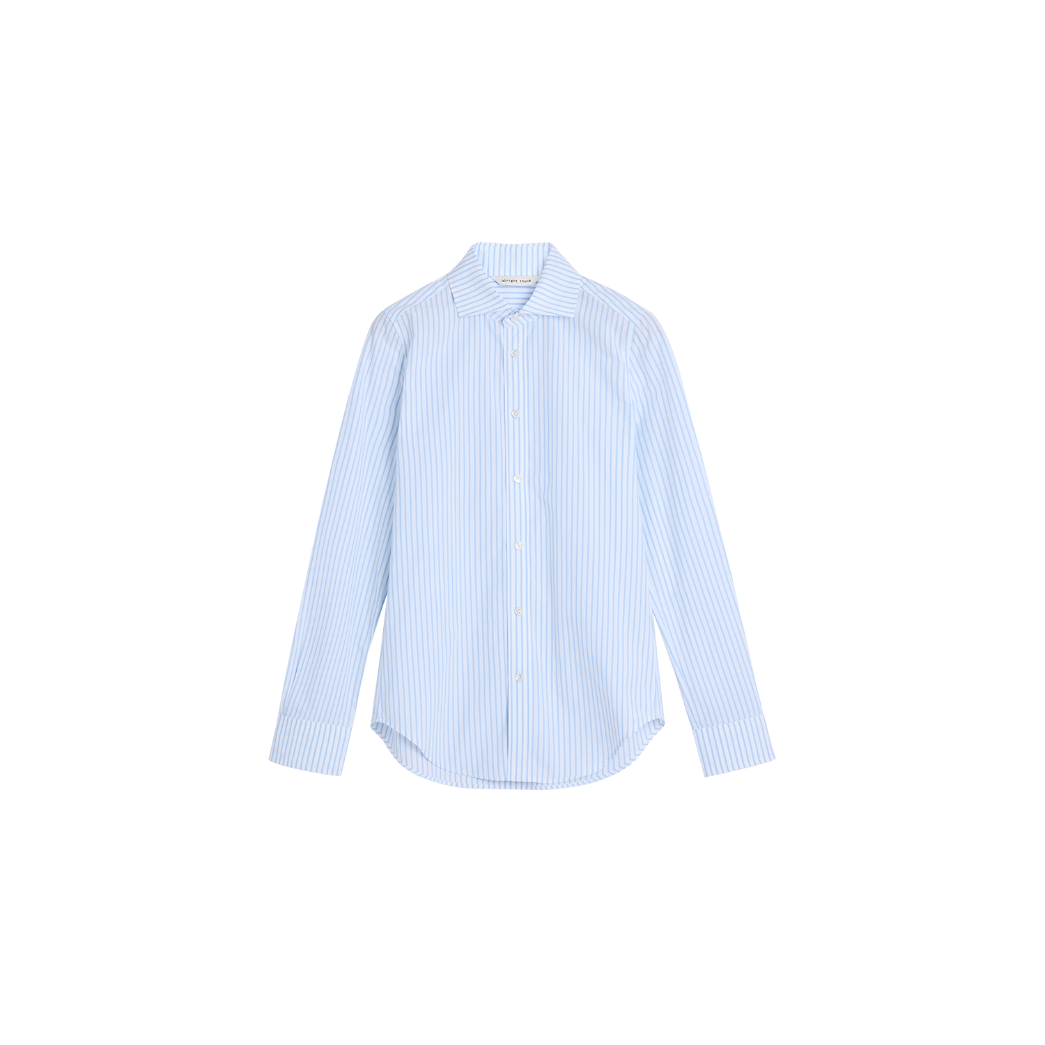 Alright Then Casual Striped Cotton Long-Sleeve Shirt