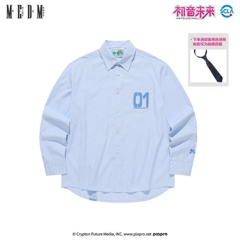 MEDM Hatsune Miku Striped Long-Sleeve Shirt