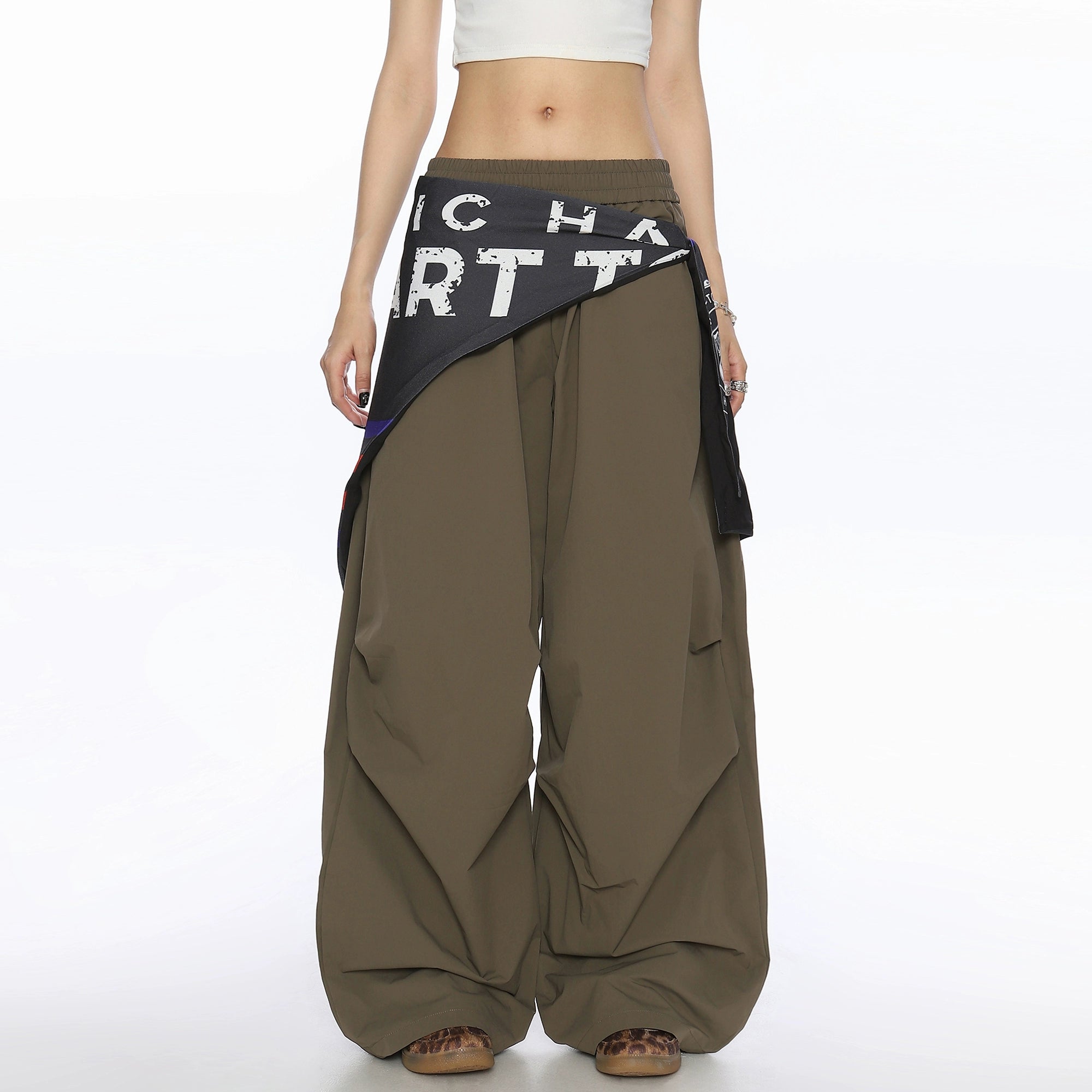 Big Gold Studio Wide-Leg Pleated Pants for Women