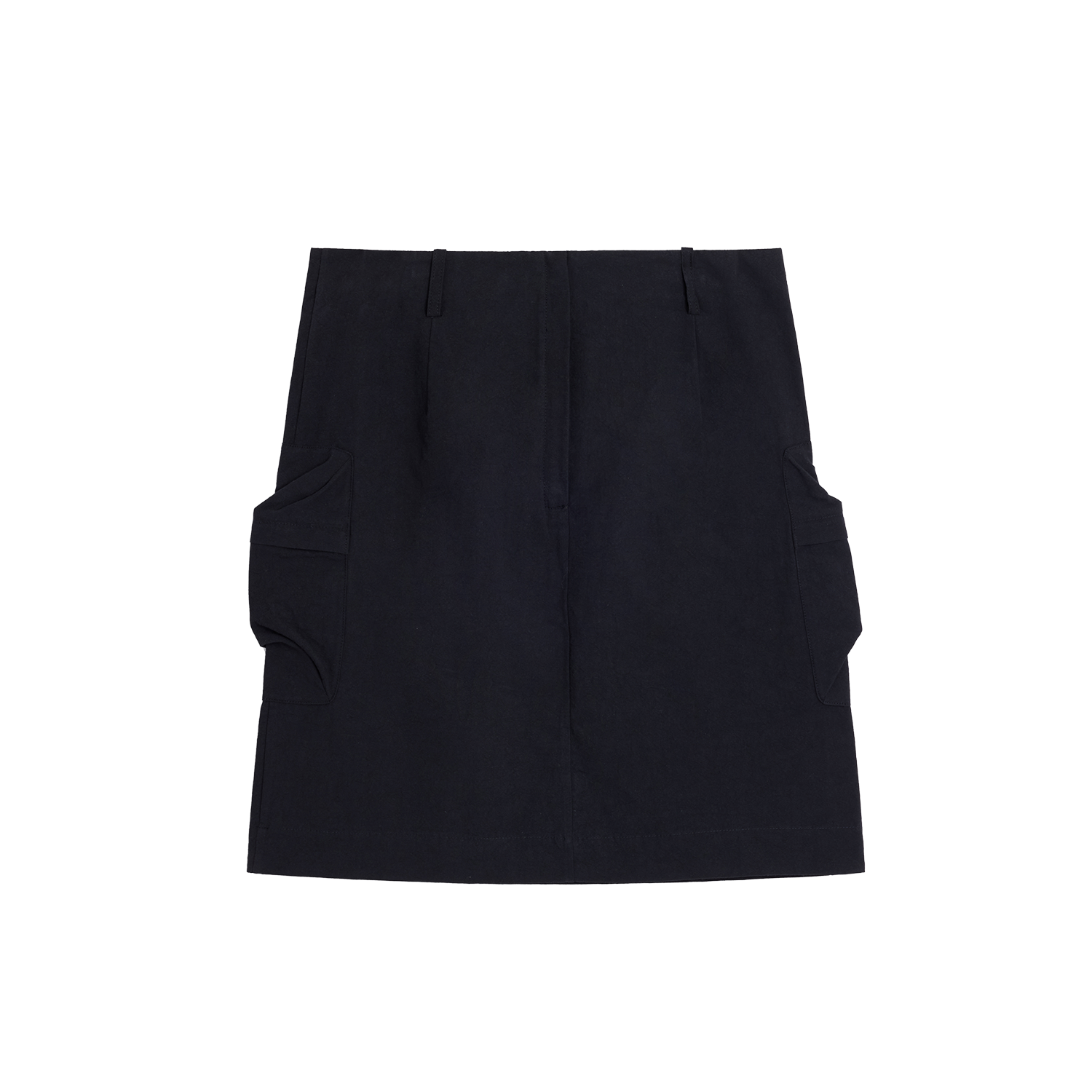 Alright Then Tri-Color Vintage Linen-Cotton Skirt with Pockets