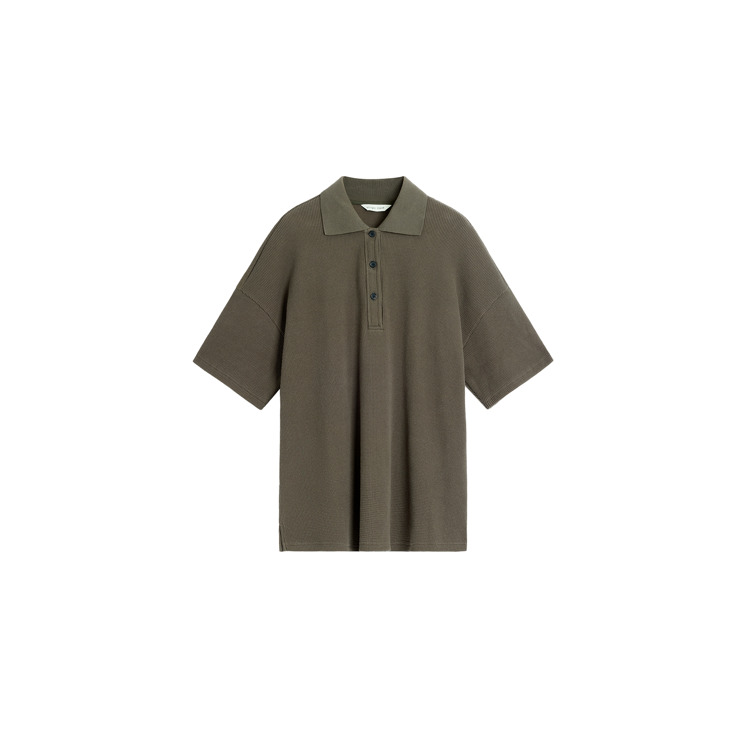 Alright then Stylish Waffle Knit Polo Shirt