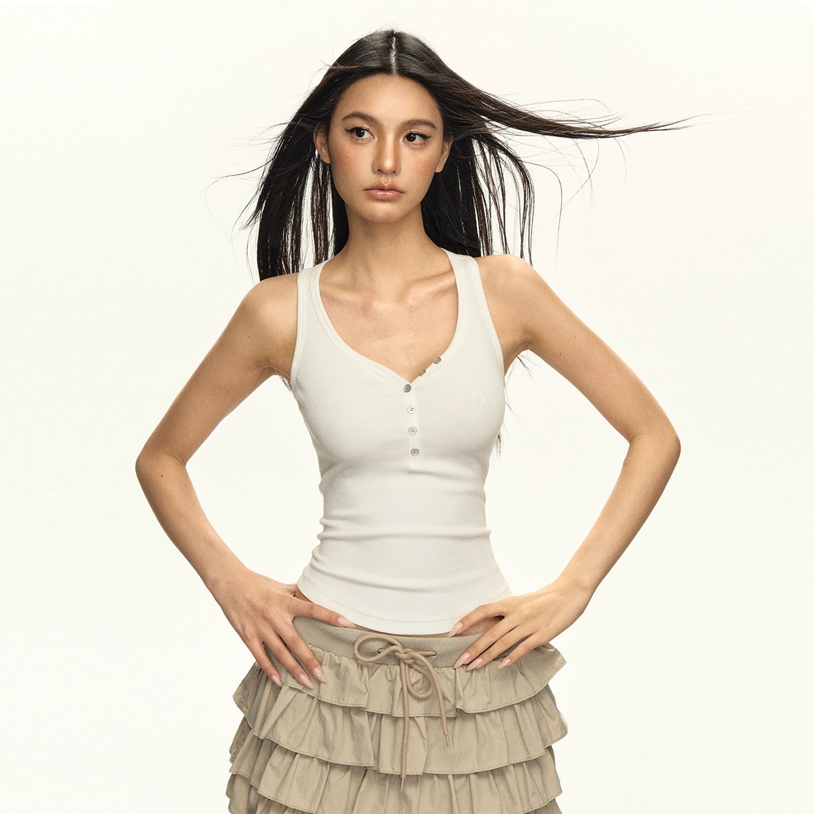 Ariseism Vintage Solid Color Camisole for Women - Summer 2025