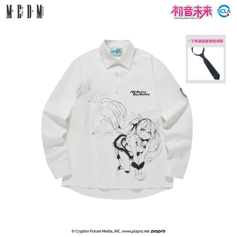 MEDM Hatsune Miku Graphic Long Sleeve Shirt for Women