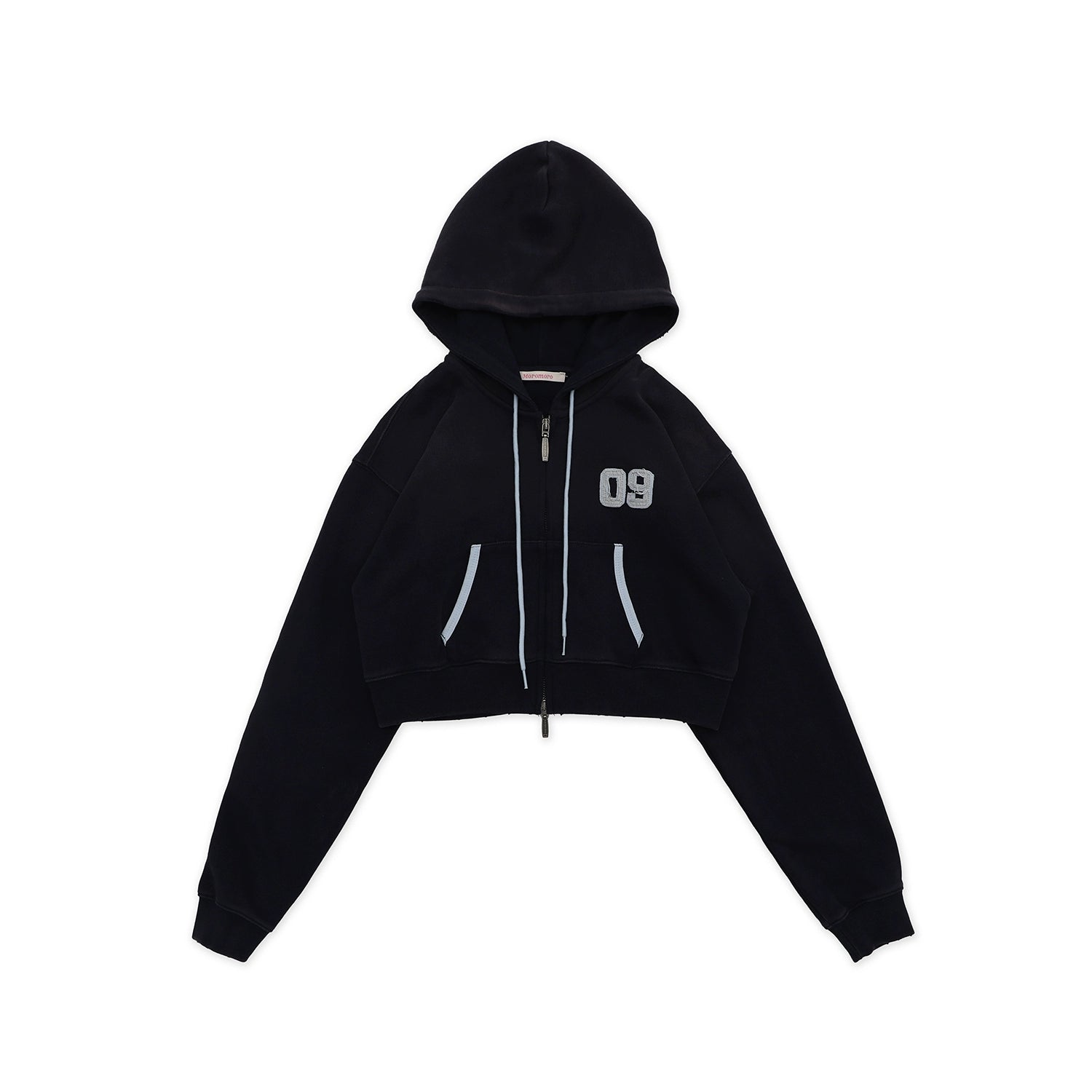 MoroMoro Gradient Jet Horse Hoodie with Patch Embroidery