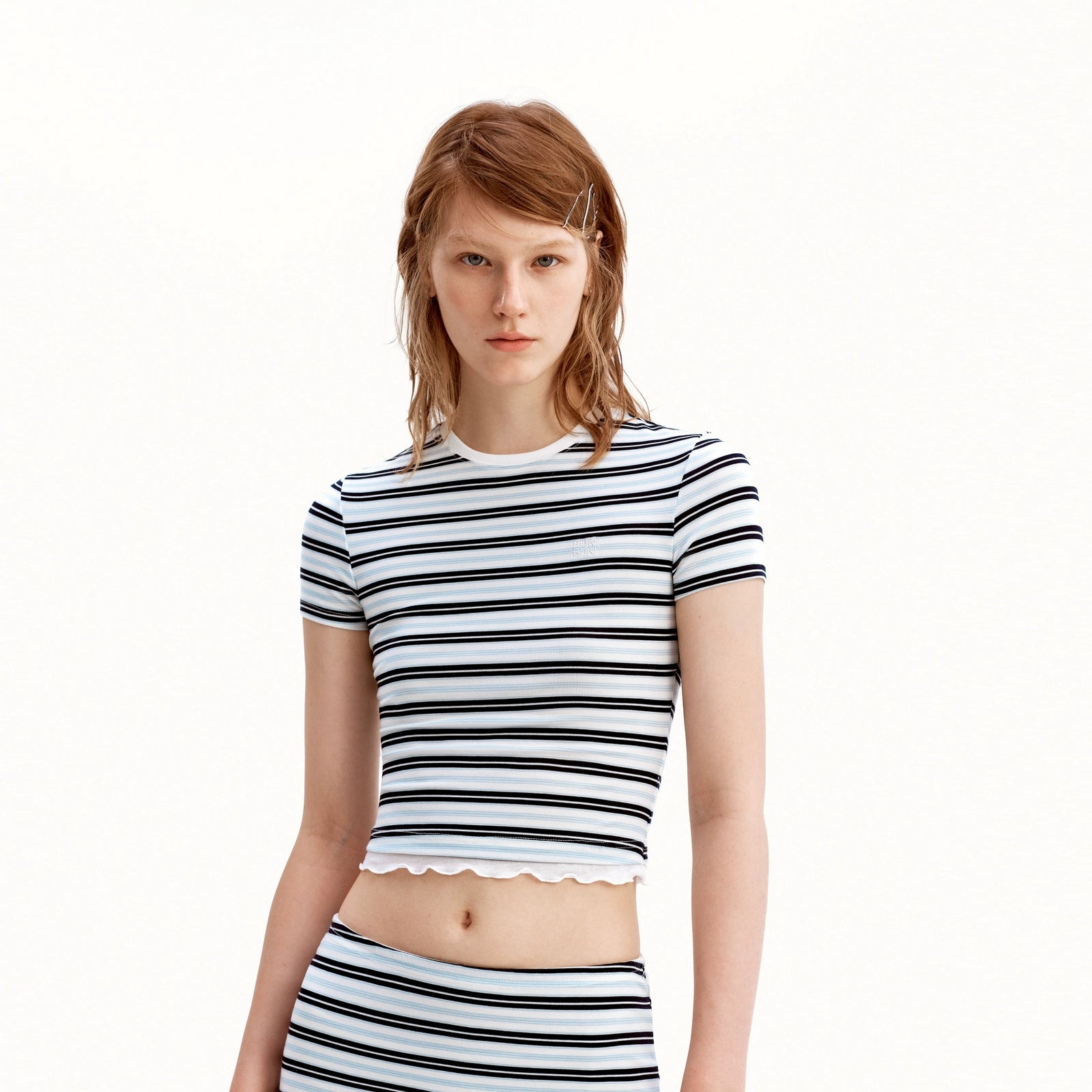 Puki Puki Retro Striped T-Shirt & Skirt Set