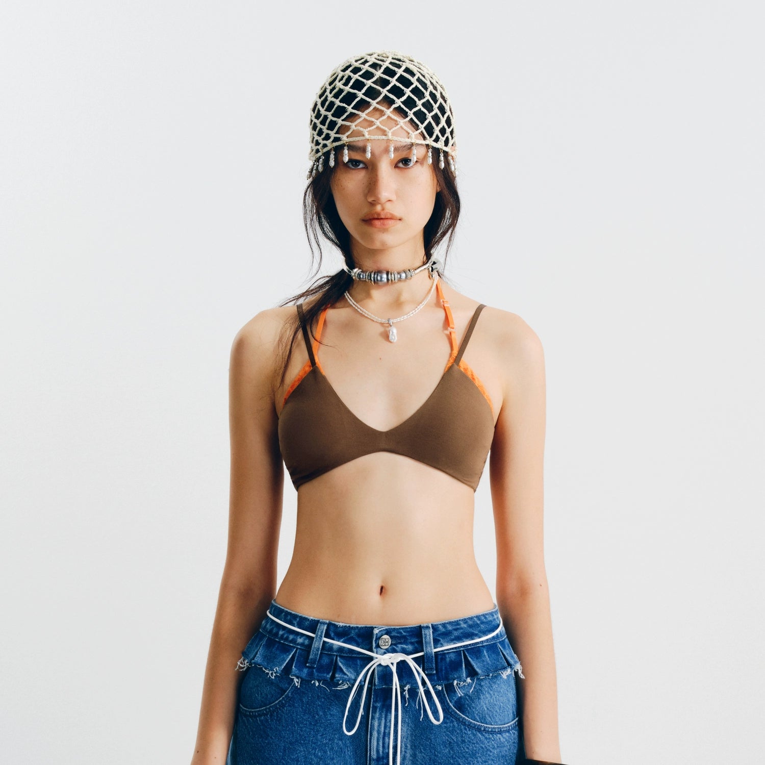 Puki Puki Color Block Bikini Bra