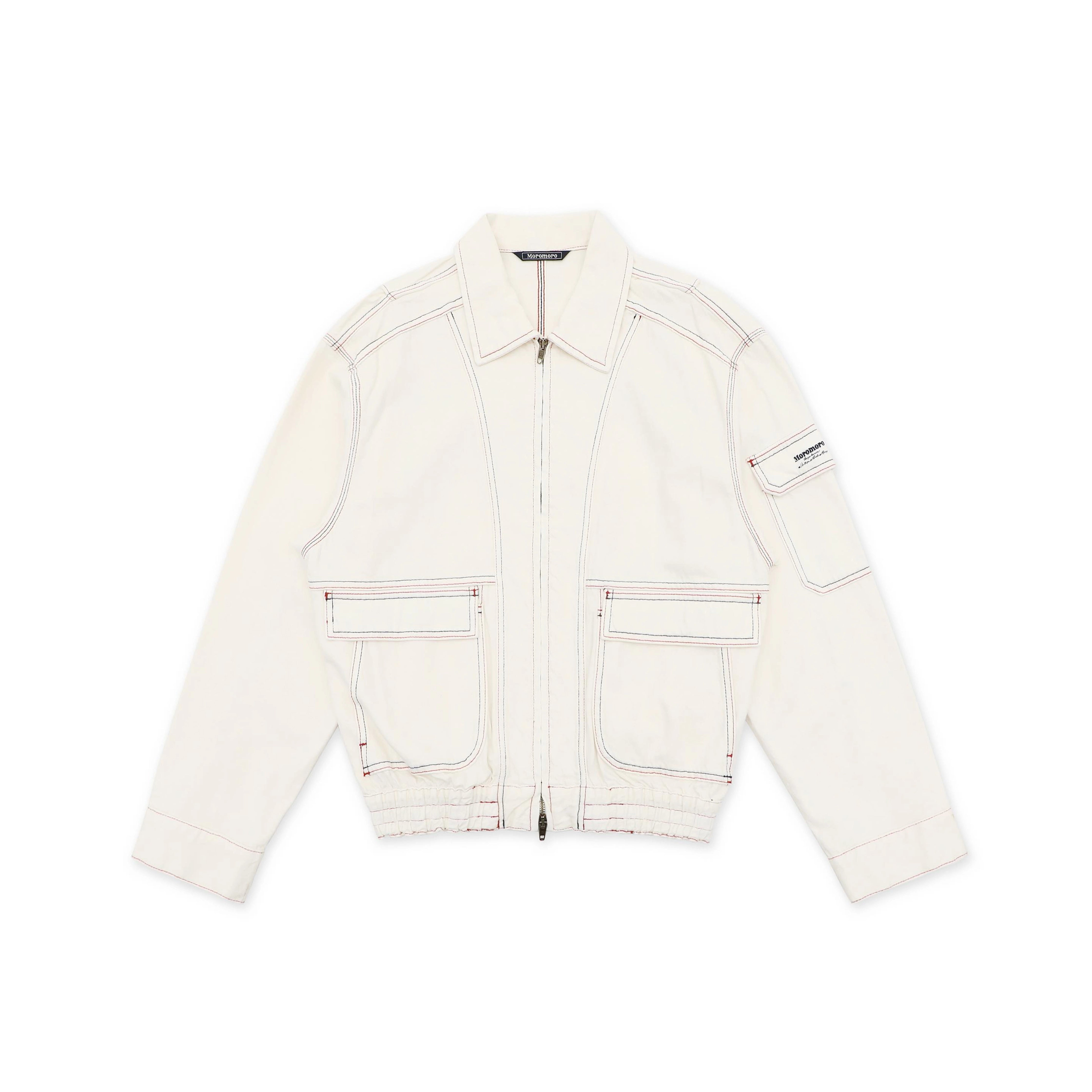 MoroMoro Casual Multi-Pocket Denim Jacket with Embroidery
