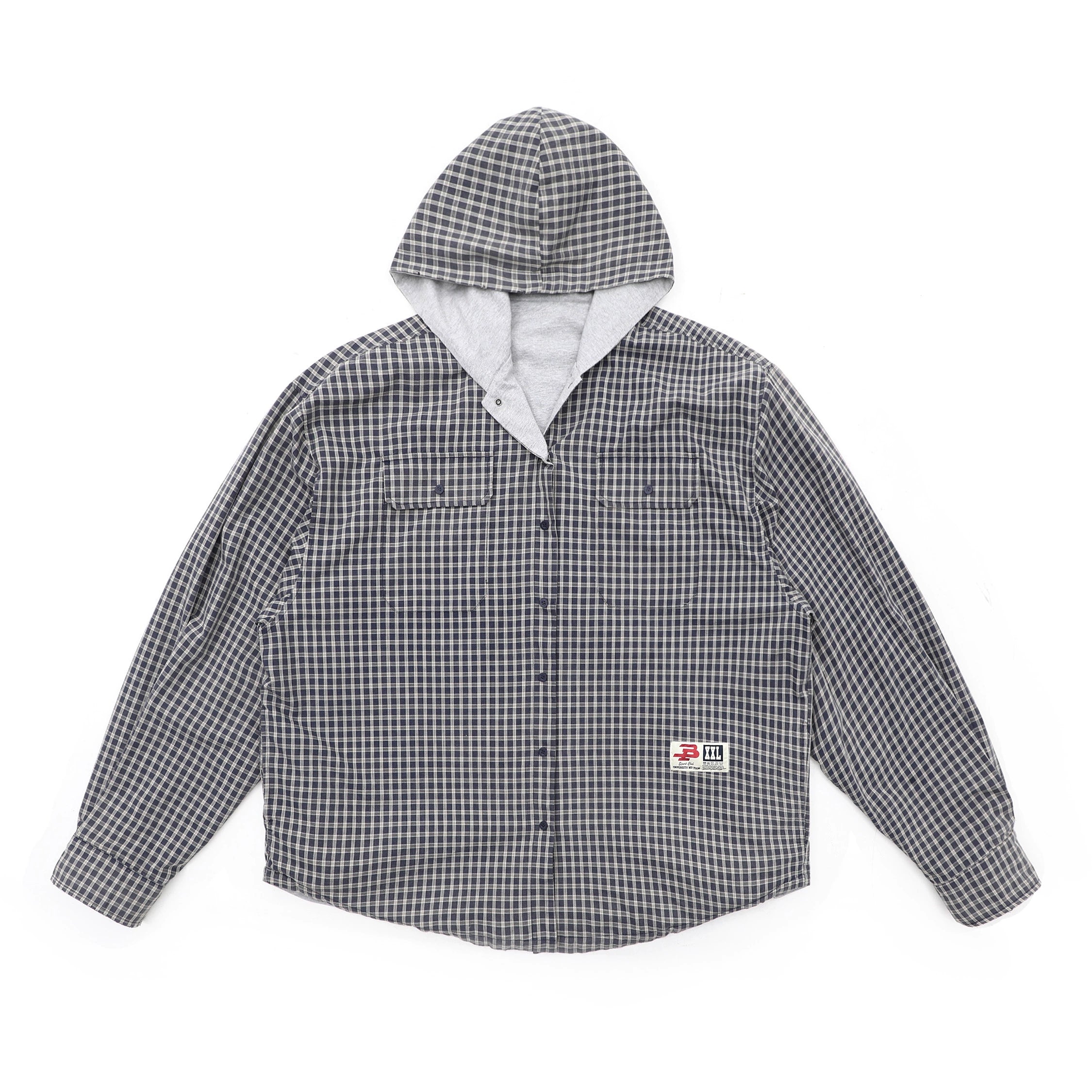 Mason Prince Vintage Checkered Hooded Shirt Jacket
