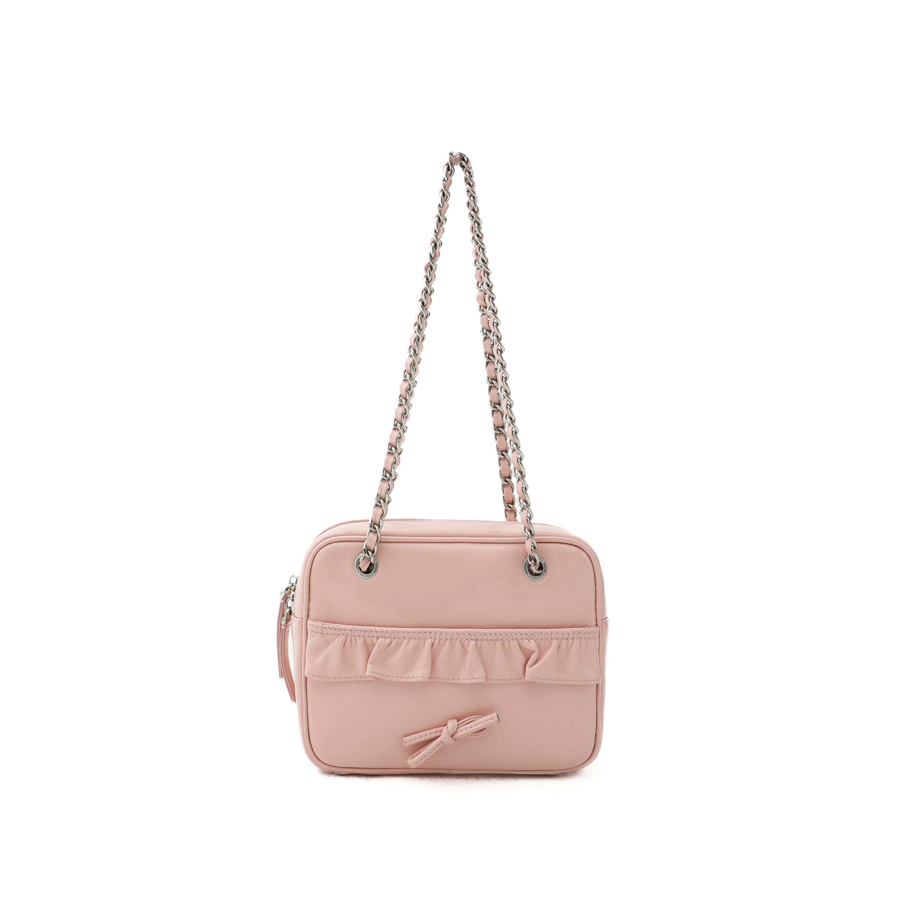 MoroMoro Chic Pleated Bow Crossbody Square Bag