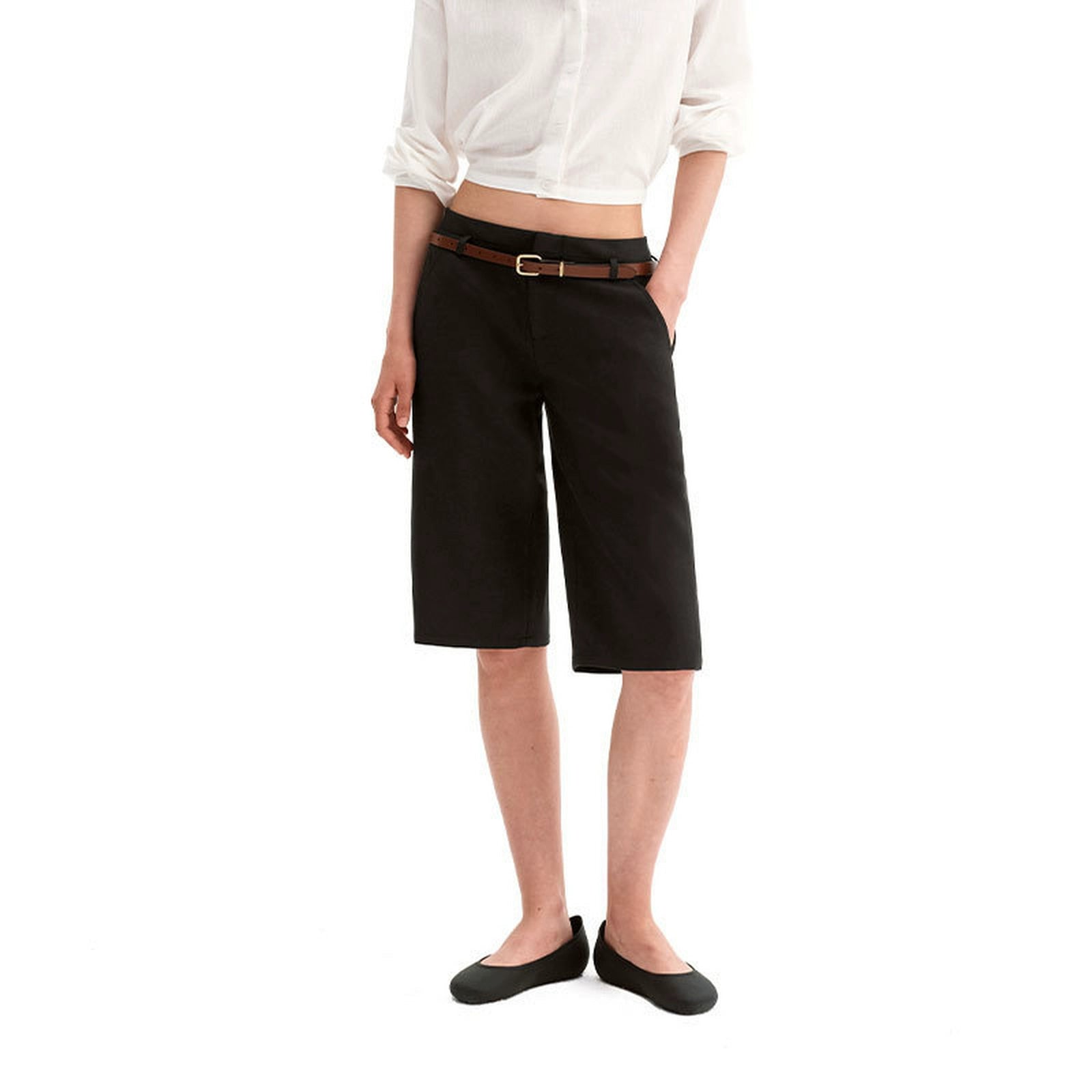 Puki Puki Casual Lyrca Wool Wide-Leg Pants