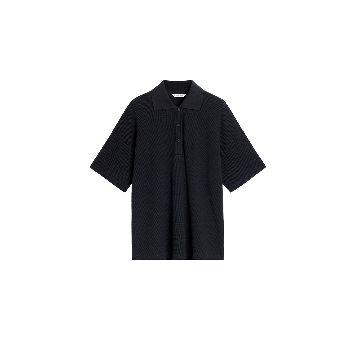 Alright then Stylish Waffle Knit Polo Shirt