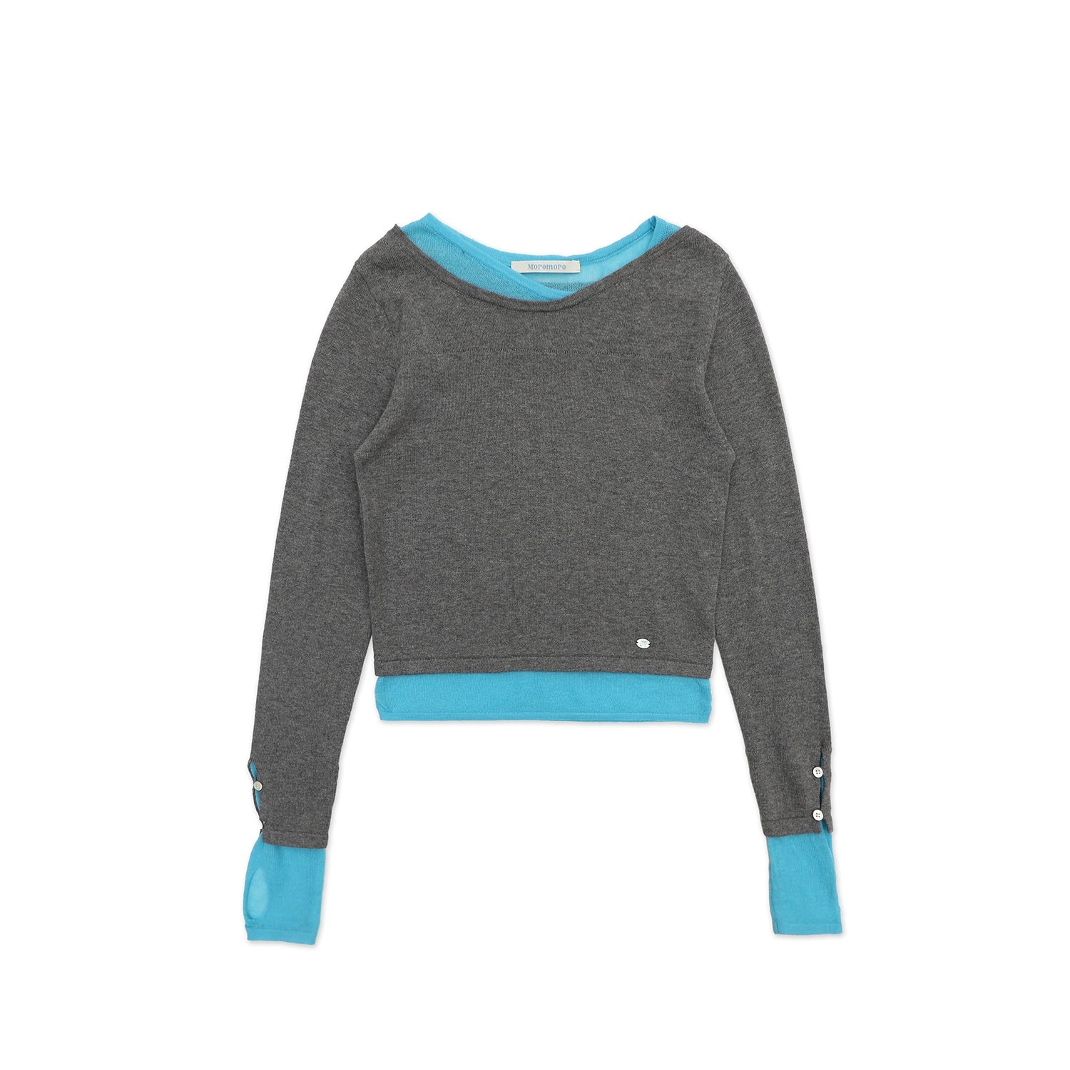 MoroMoro Asymmetric Color Clash Sweater