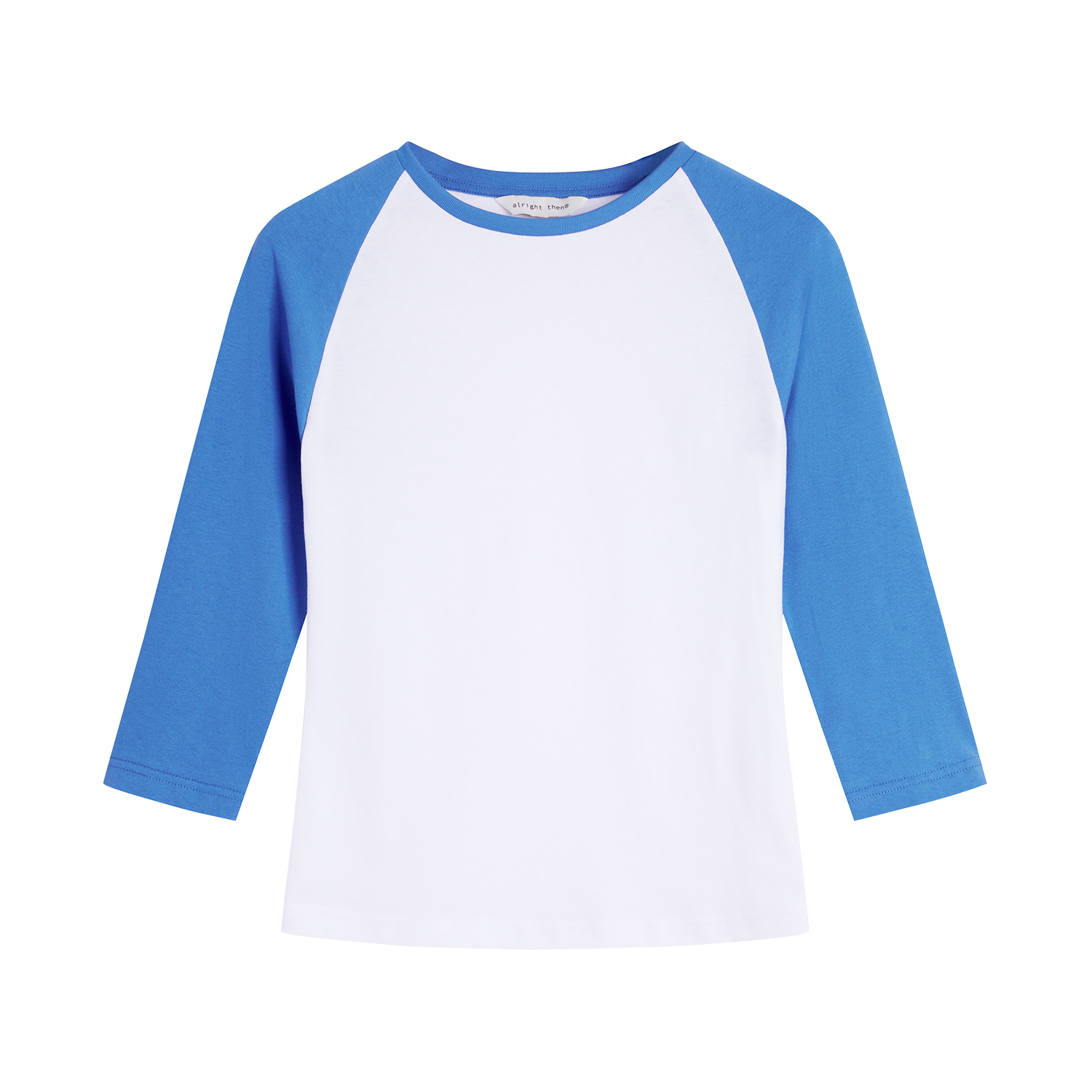Alright Then Cotton Snowflake Pattern Sleeve T-Shirt